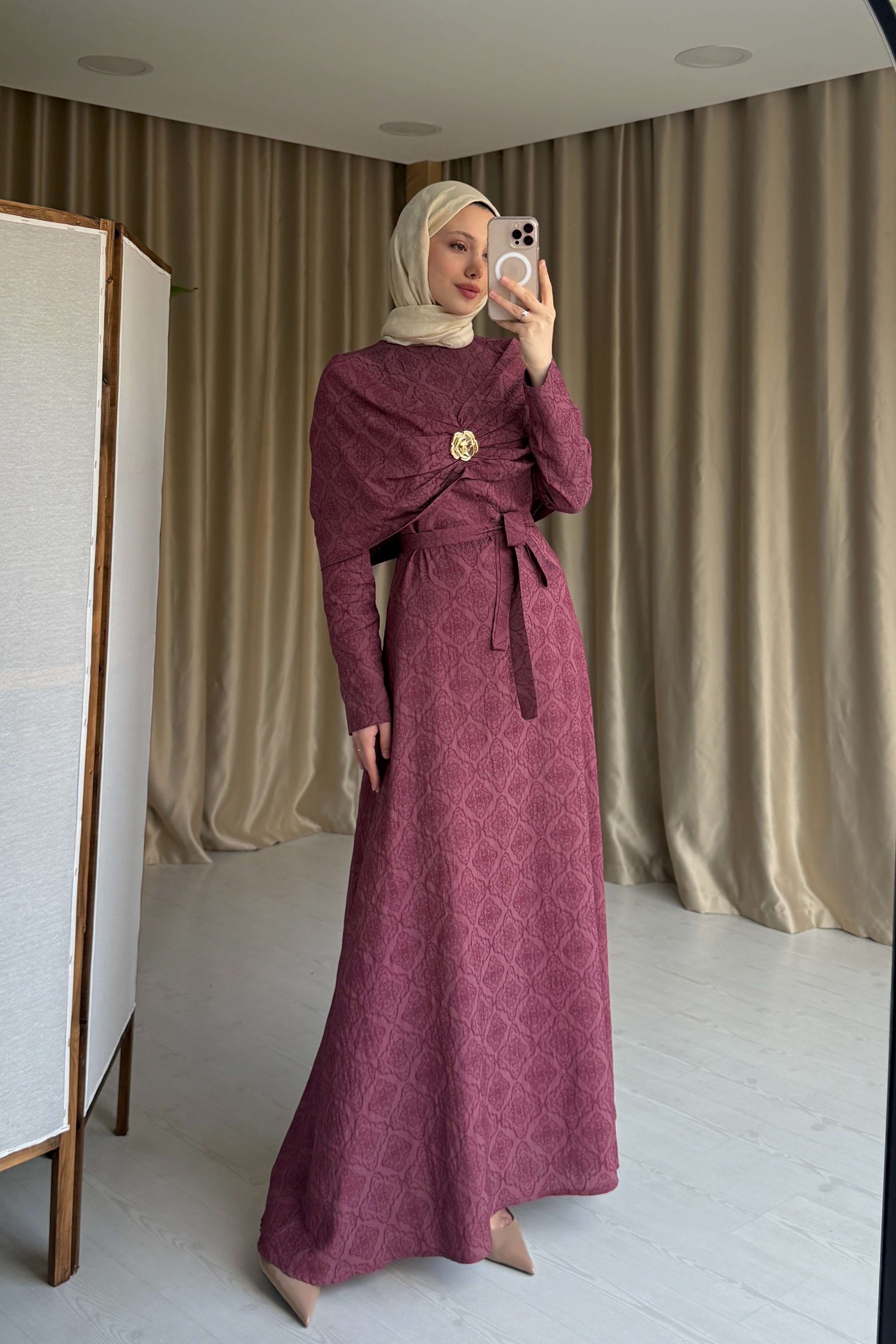 SERAPHİNA ELBİSE - BORDO