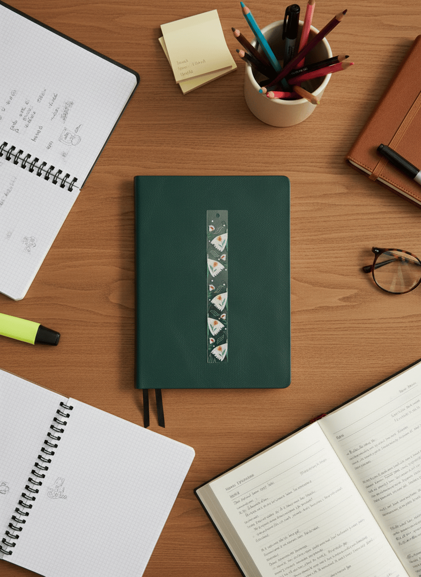🌿 Kelebek Tasarımlı – UV Baskılı Kitap Ayracı
