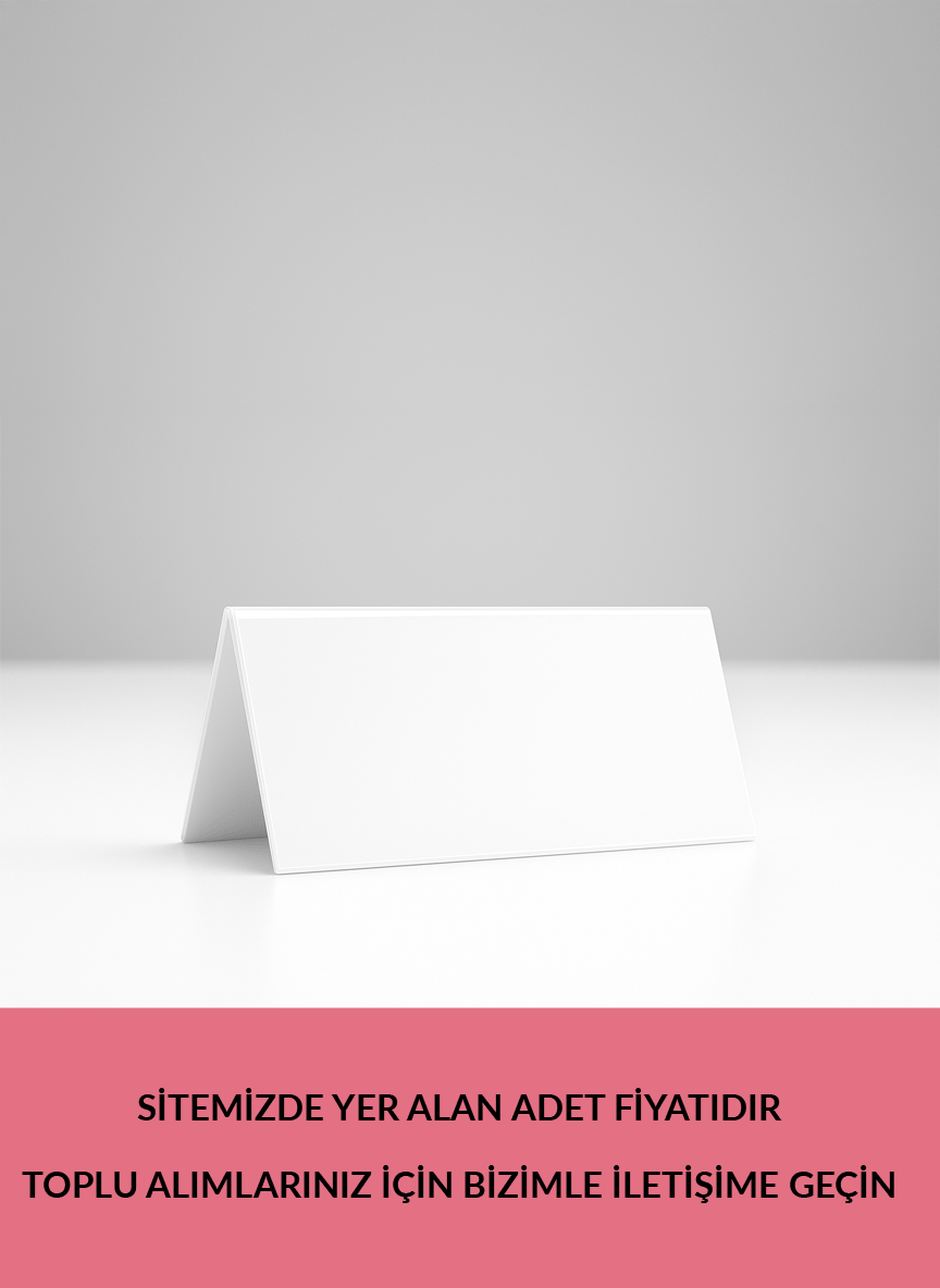 Akrilik Masaüstü İsimlik – Üçgen Stand Tasarım (UV Baskılı, Lazer Kesim)