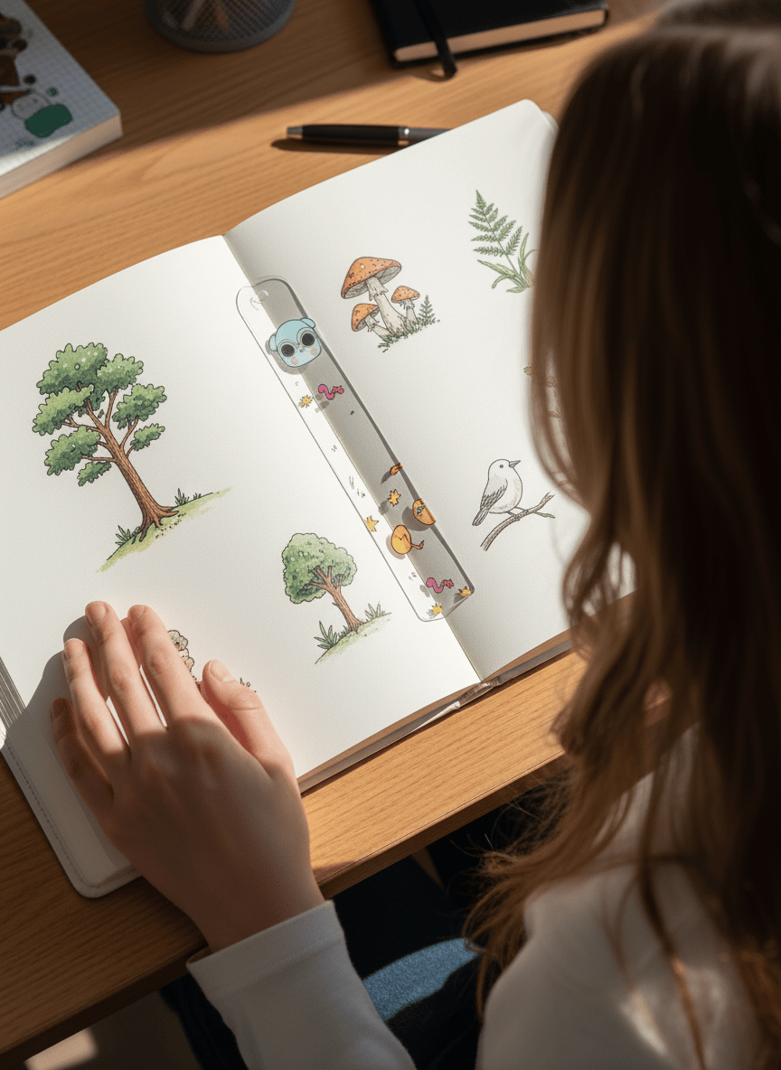 Hayvan Figürlü Kitap Ayracı | Kawaii Tasarım Akrilik Ayraç 