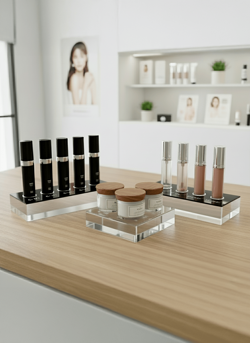 Kozmetik Pleksi Blok – Modern & Minimal Ürün Sergileme Bloğu