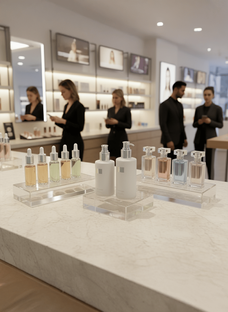Kozmetik Pleksi Blok – Modern & Minimal Ürün Sergileme Bloğu