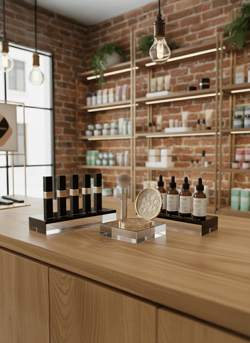 Kozmetik Pleksi Blok – Modern & Minimal Ürün Sergileme Bloğu