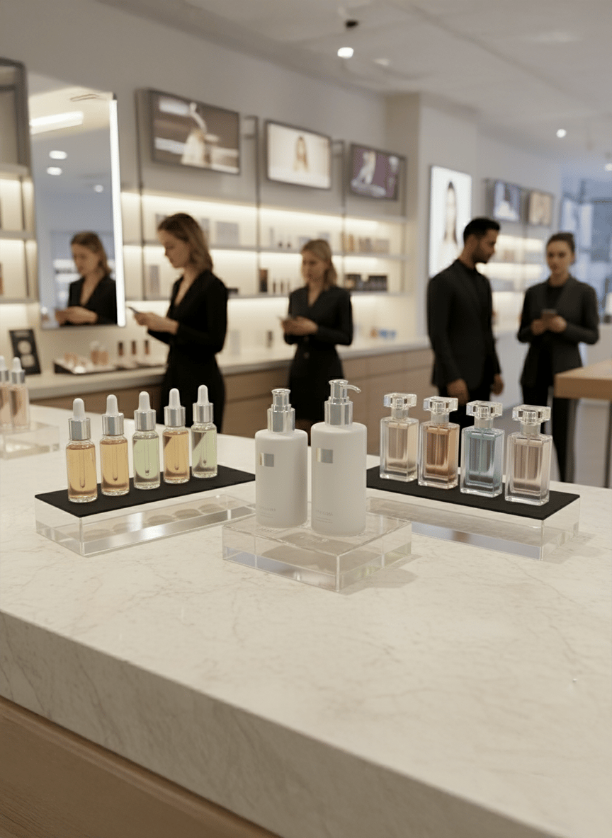 Kozmetik Pleksi Blok – Modern & Minimal Ürün Sergileme Bloğu