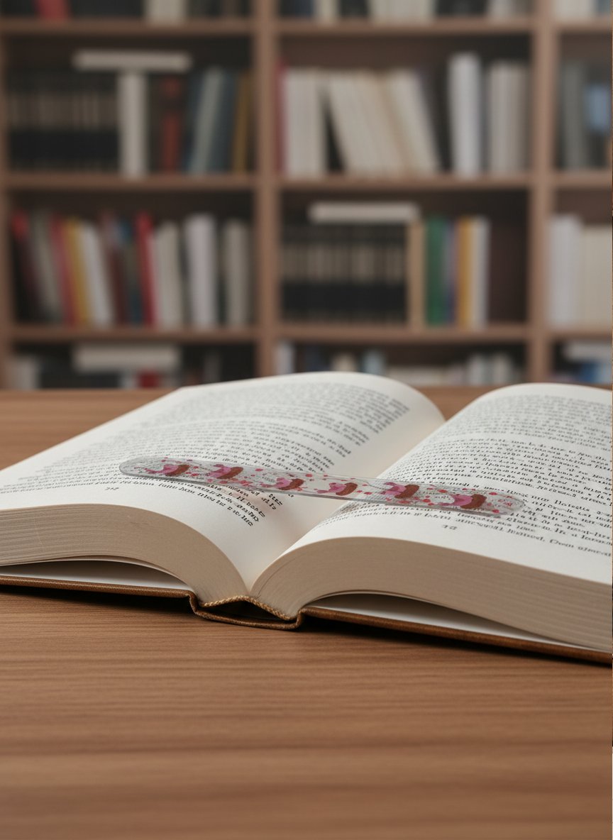 Kuşlu Şeffaf Kitap Ayracı | Akrilik / Pleksi | Sevimli Tasarım Öğrenci Hediyesi