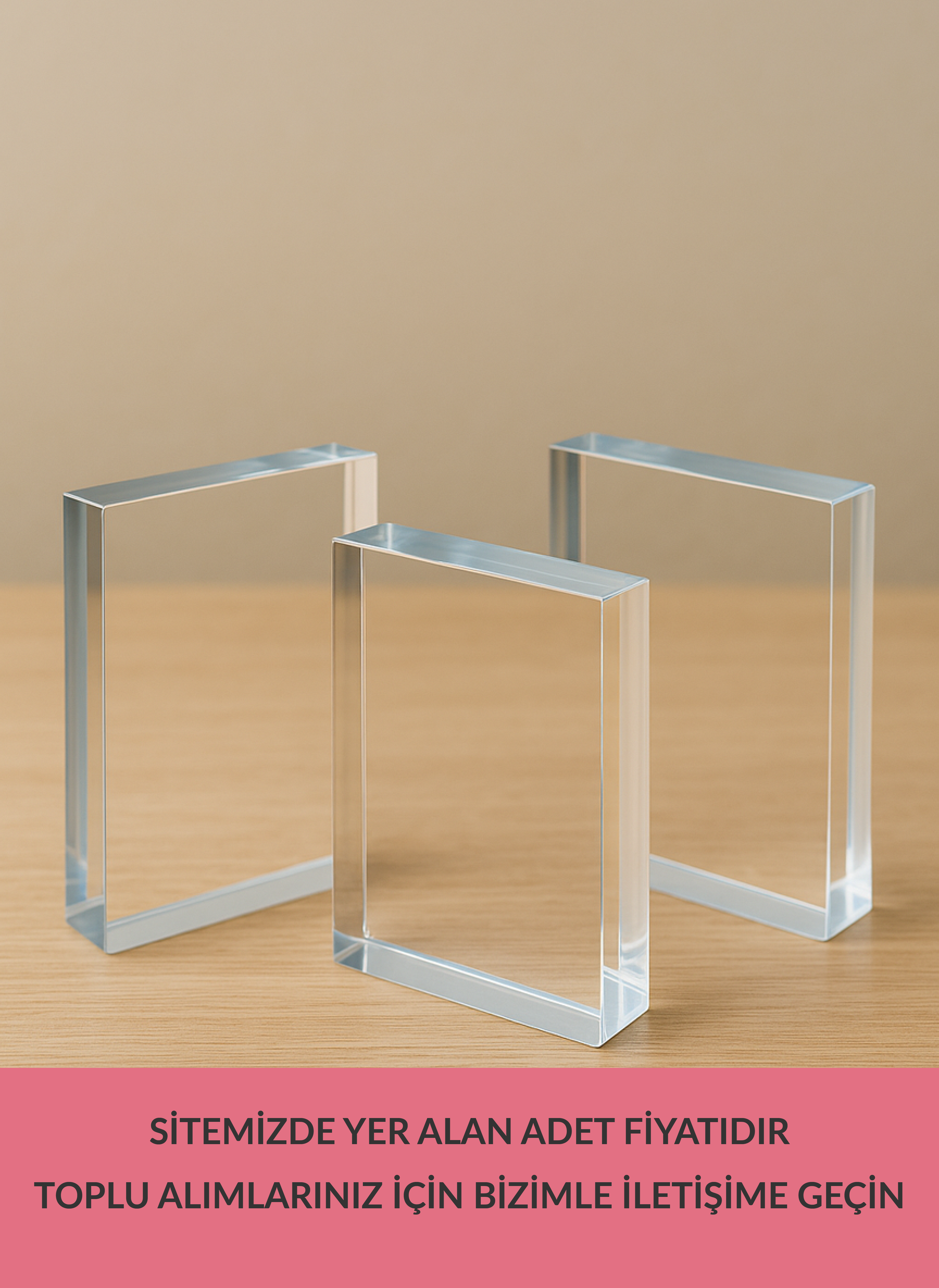 Şeffaf Pleksi Parfüm Blok Stand – 15×10 cm (20 mm)