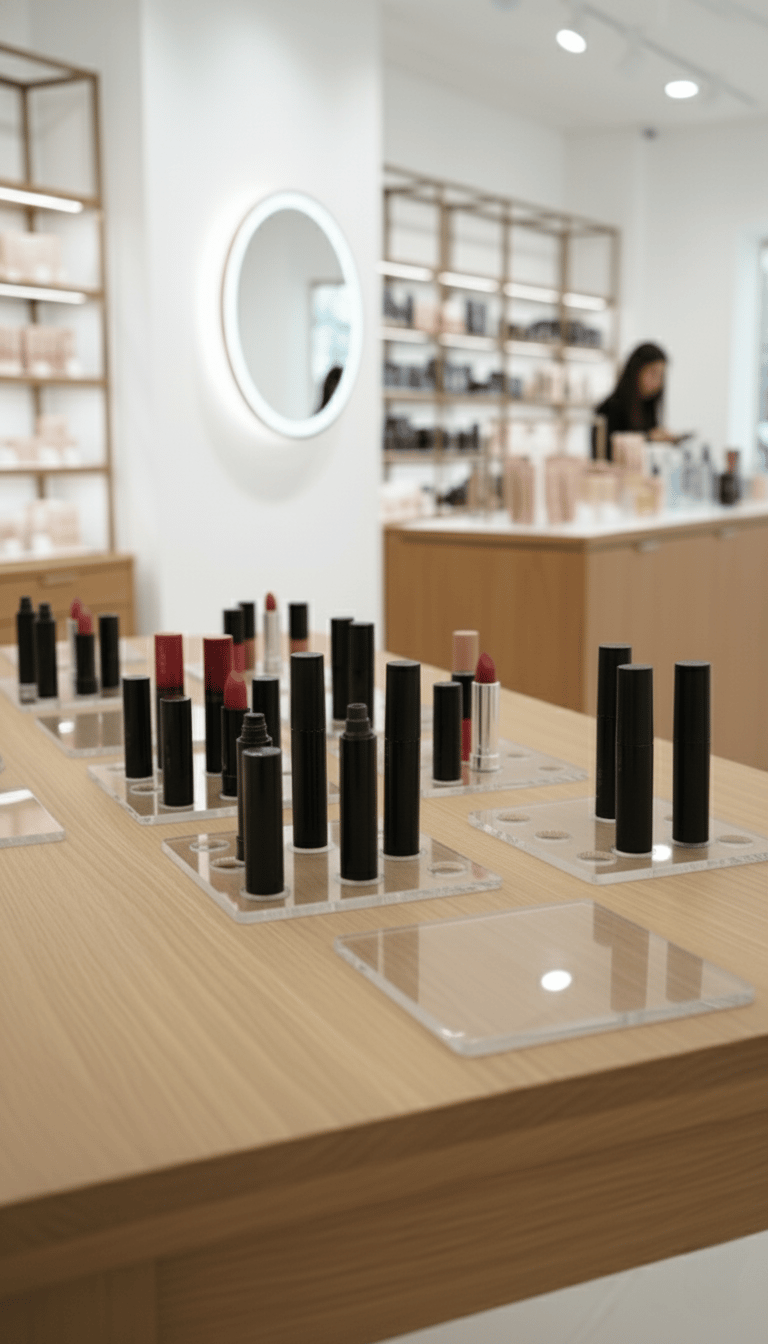 STANDORA Acrylic Beauty Organizer – Ruj ve Kozmetik Standı