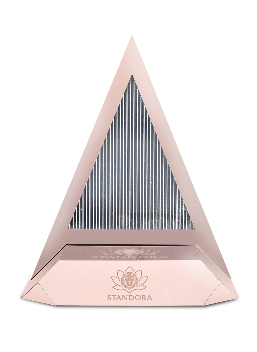 STANDORA | Ayna Pleksi Üçgen Ürün Sergileme Standı | Rose Gold
