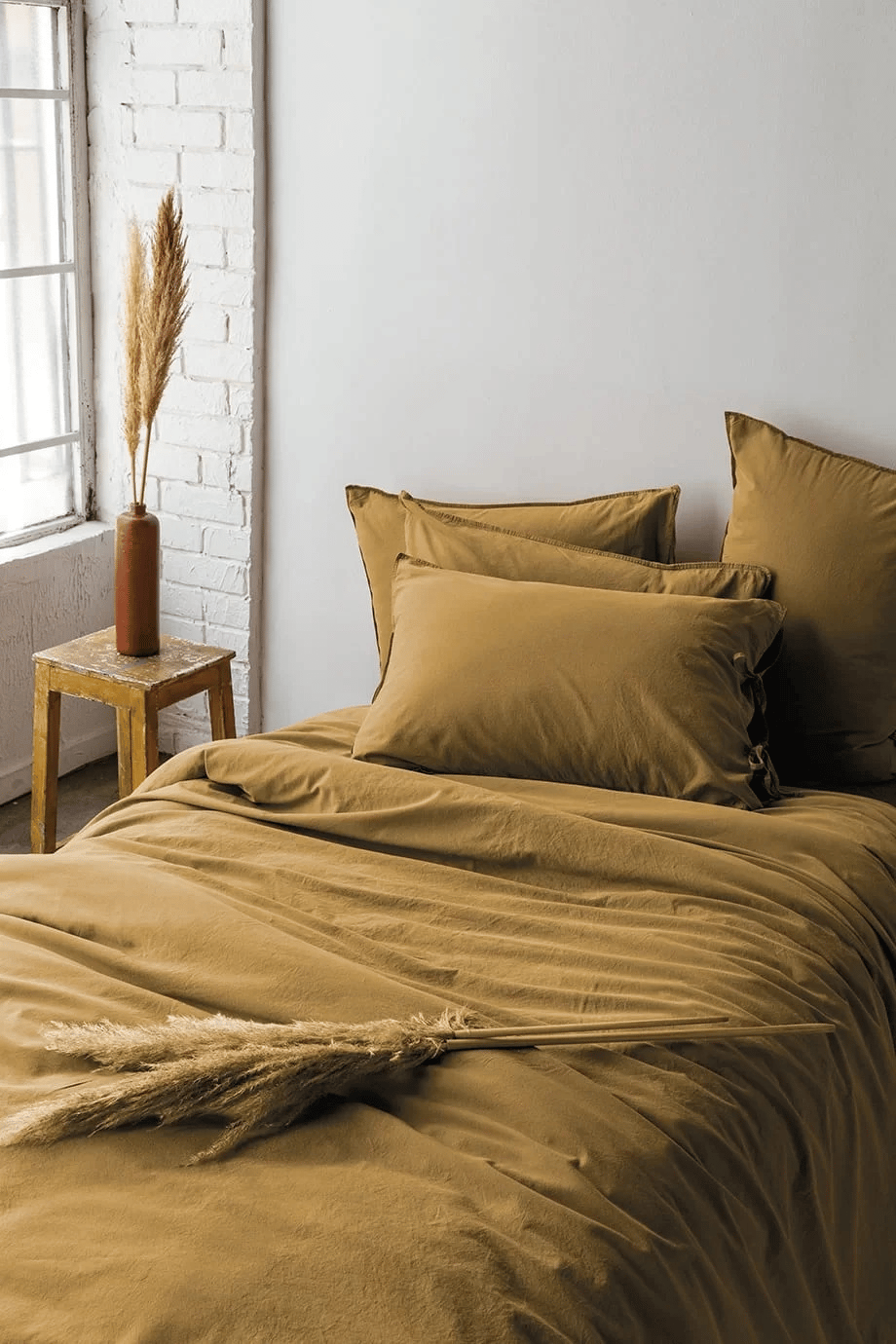 SAVANNA MUSTARD %100 PAMUK ÇİFT KİŞİLİK NEVRESİM TAKIMI 200*220