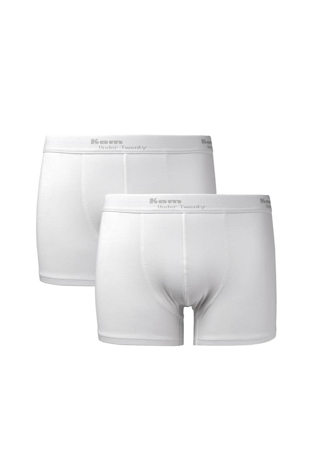 Tight Pamuklu 2 li Erkek Boxer - Beyaz