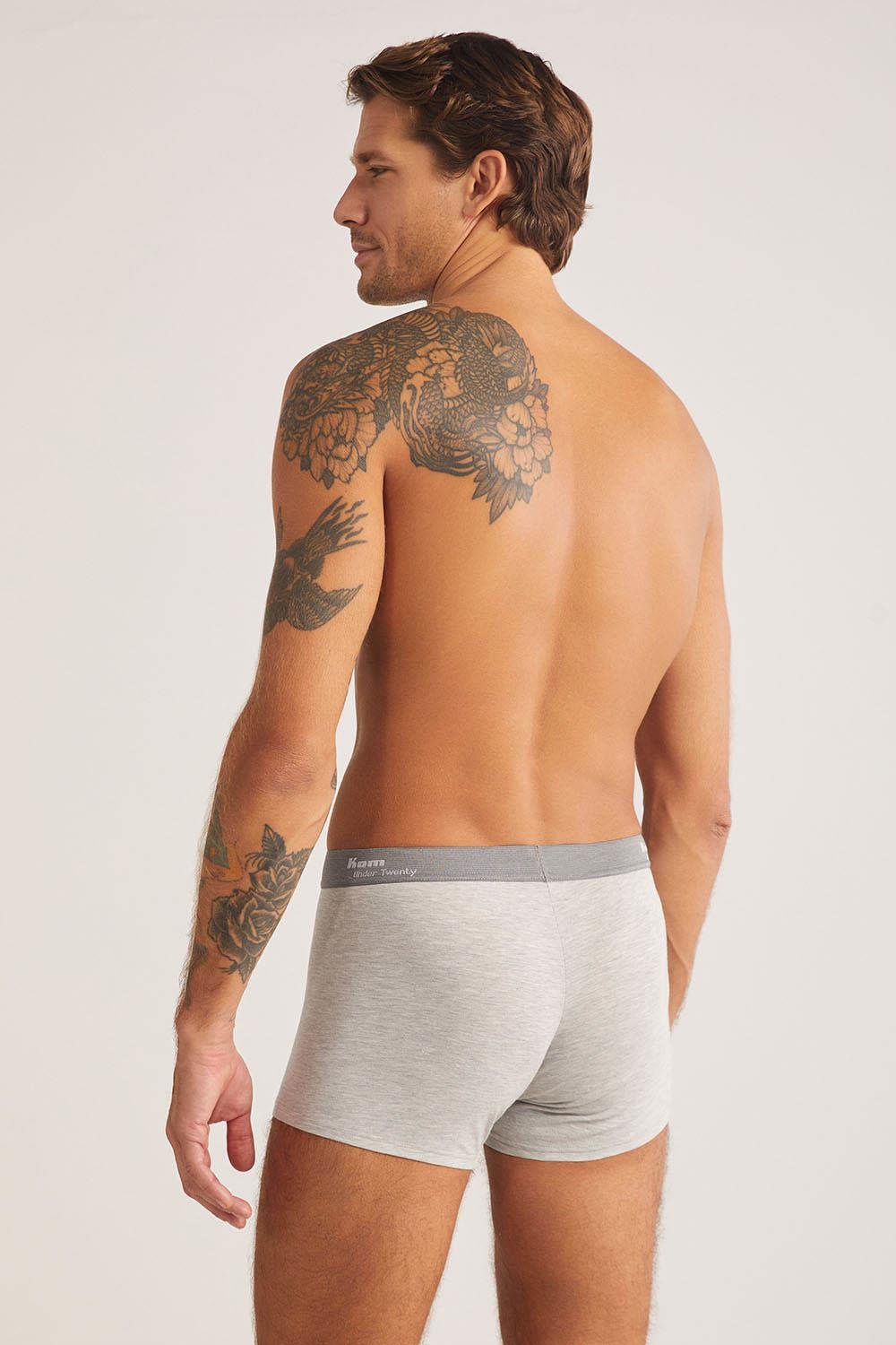 Tight Pamuklu 2 li Erkek Boxer - Gri