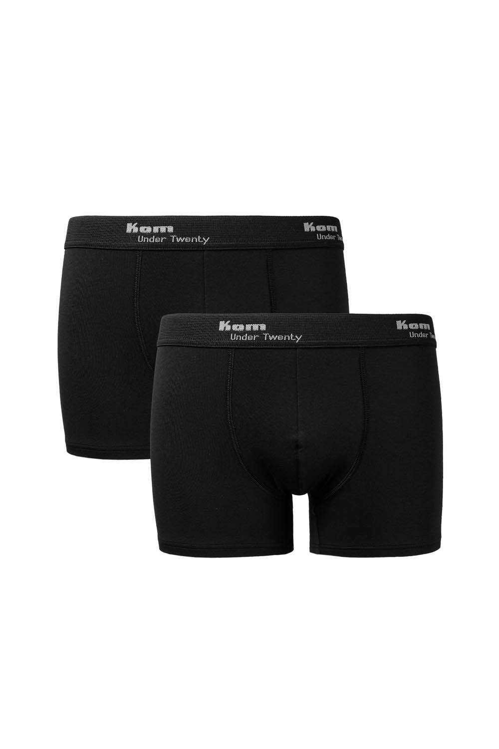 Tight Pamuklu 2 li Erkek Boxer - Siyah