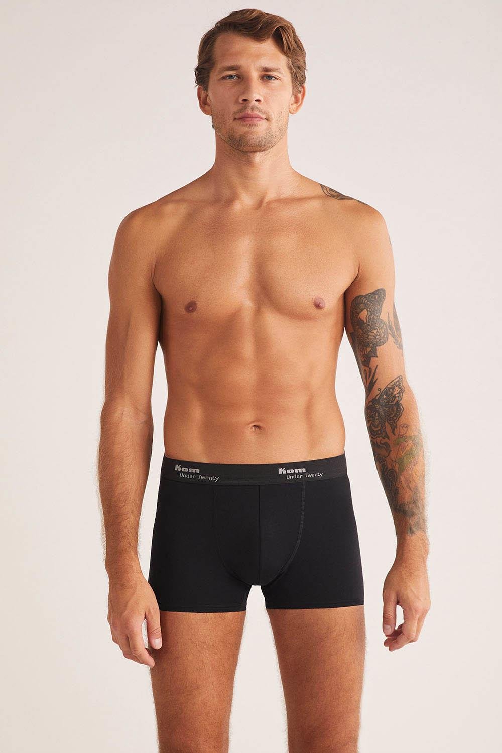 Tight Pamuklu 2 li Erkek Boxer - Siyah