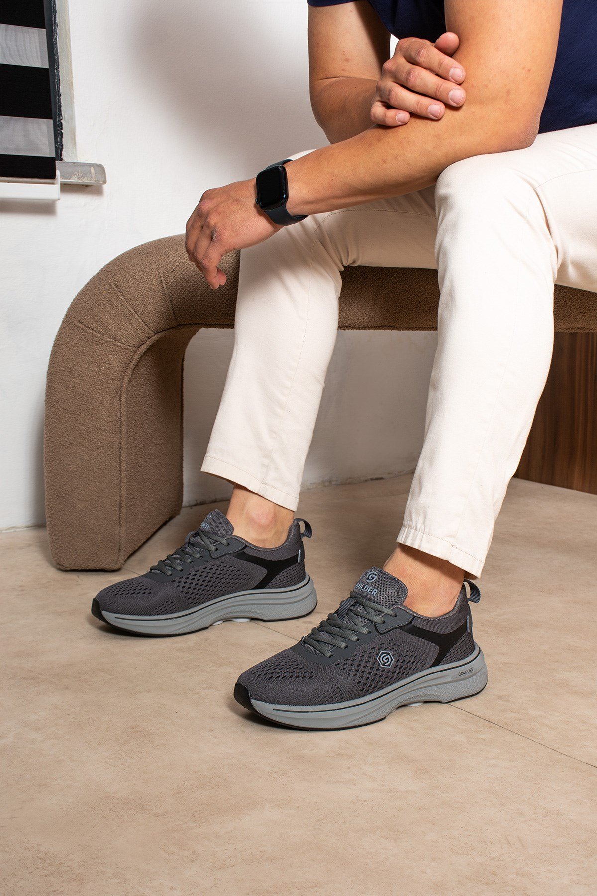 Erkek Sneaker Günlük Rahat Taban Spor Ayakkabı Füme  