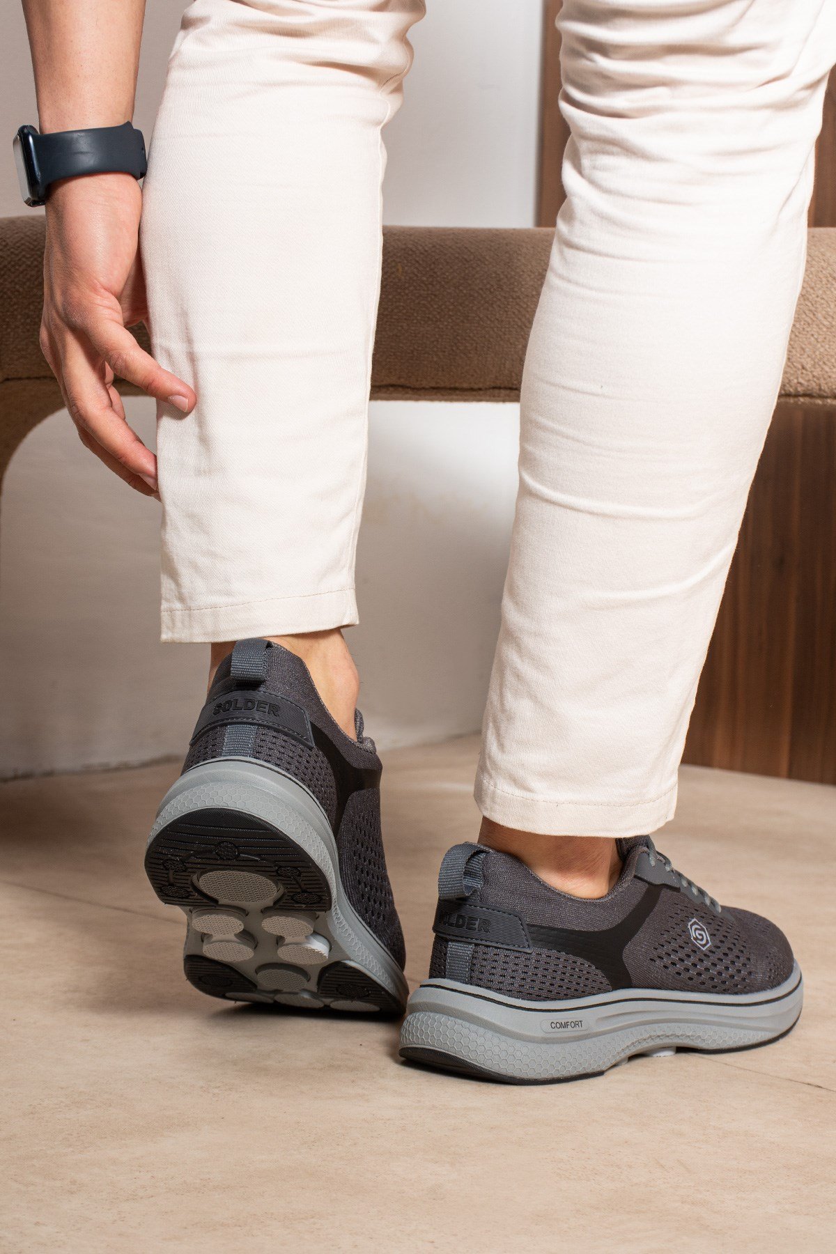 Erkek Sneaker Günlük Rahat Taban Spor Ayakkabı Füme  