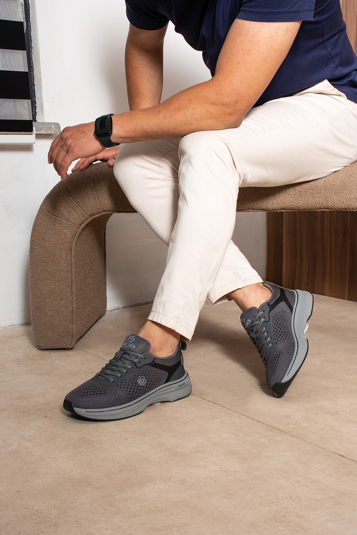 Erkek Sneaker Günlük Rahat Taban Spor Ayakkabı Füme  