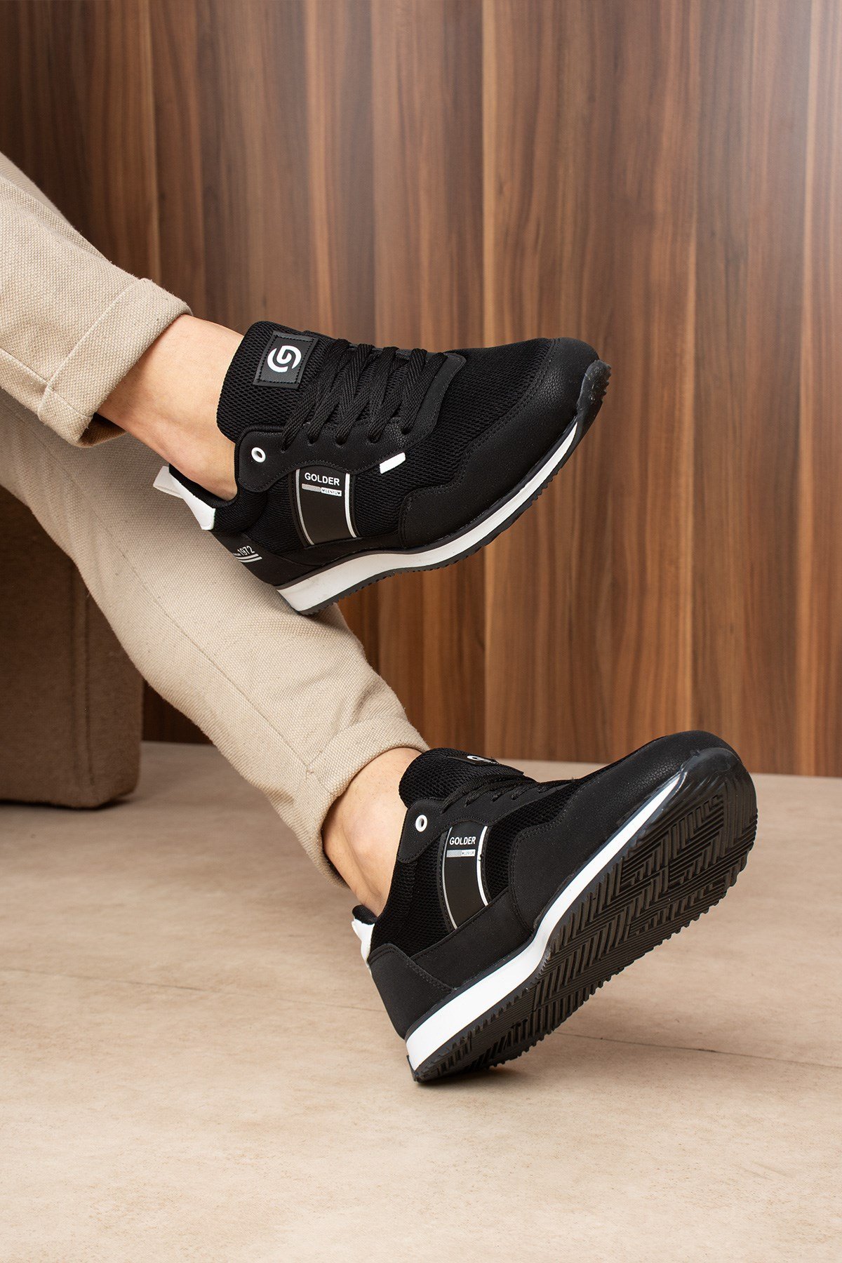 Erkek Sneaker Günlük Siyah Rahat Taban Spor Ayakkabı 