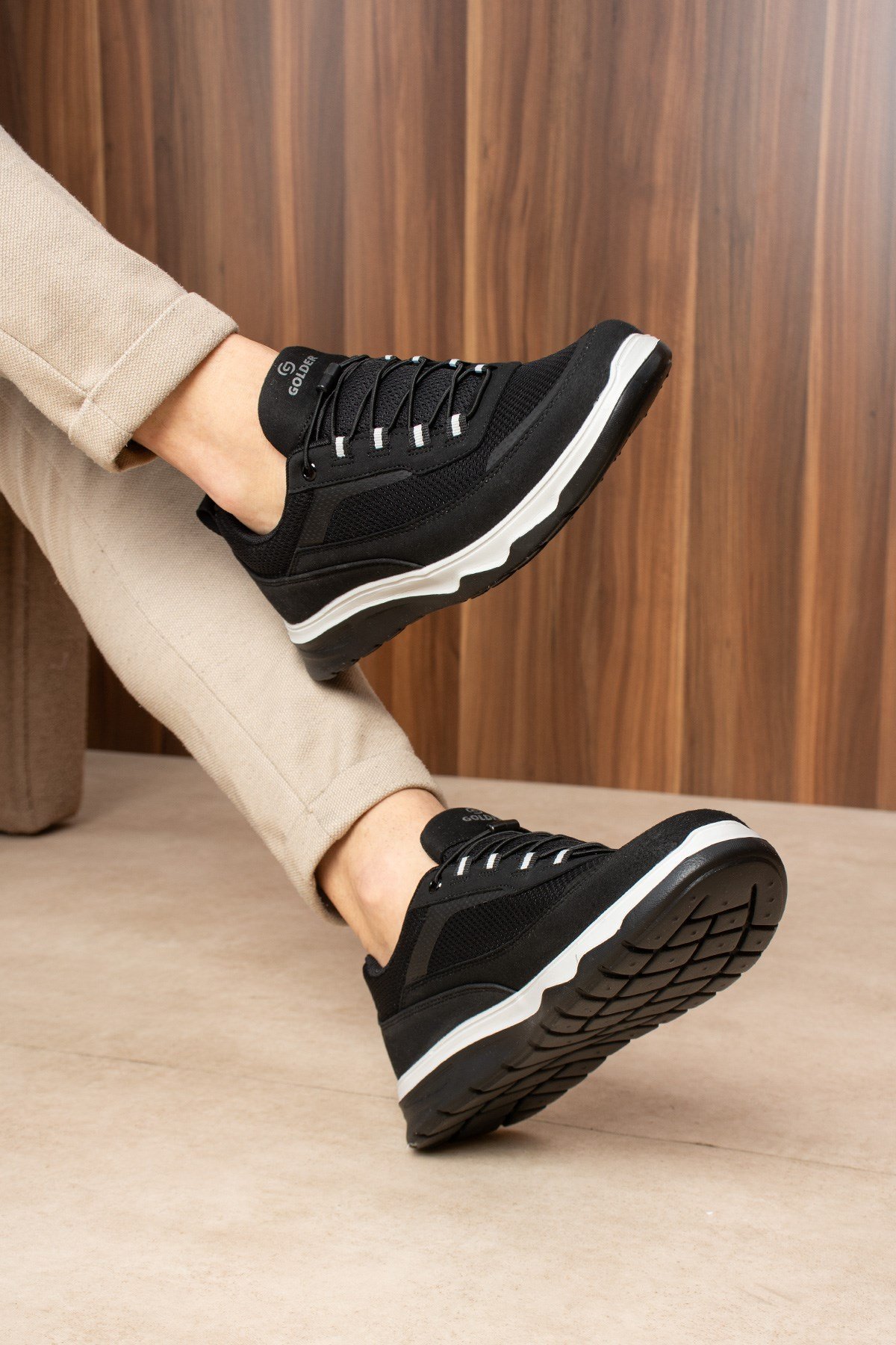 Erkek Sneaker Günlük Siyah Rahat Taban Spor Ayakkabı 