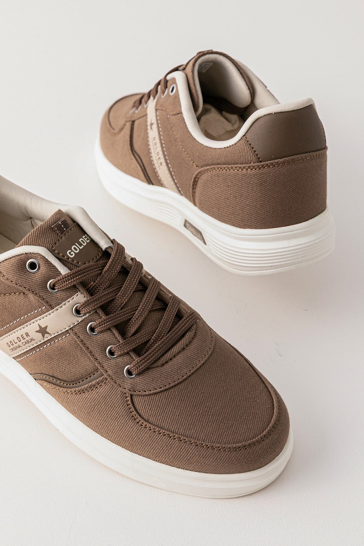 Erkek Spor Ayakkabı Vizon Ultra Hafif Nefes Alan Rahat Günlük Sneaker