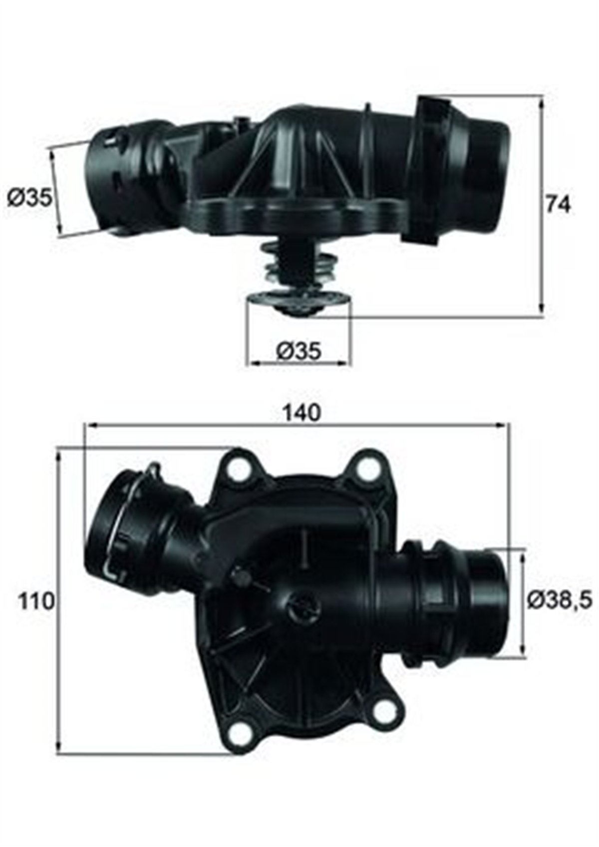 BMW E38-E39-E46-X5 E53 LAND ROVER RANGE ROVER III 1999-2012 TERMOSTAT 11512354056
