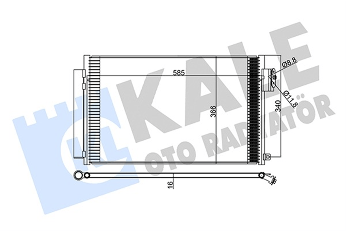 FIAT EGEA/500L 2015 SONRASI KLIMA RADYATÖRÜ 51887906