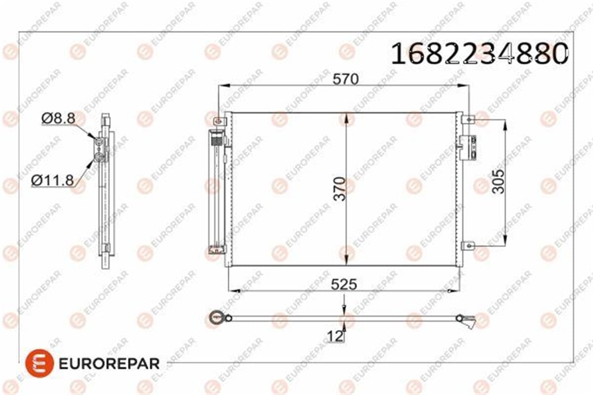 FIAT EUROREPAR 1682234880 RADYATOR 97-00