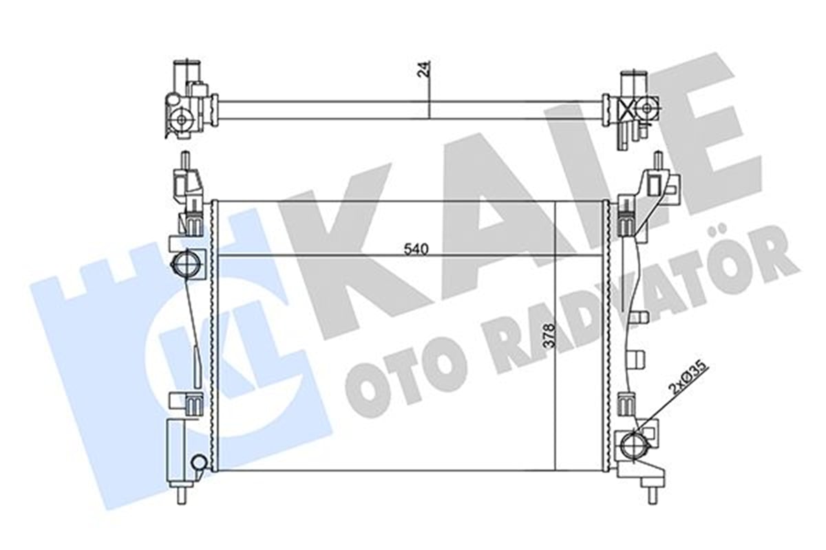 FIAT KALE KAL 356435 SU RADYATÖRÜ 05- G.PUNTO/EVO 1,2-1,4 16V