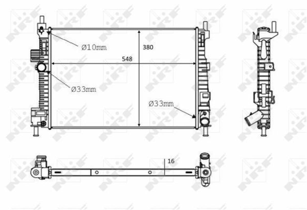 FORD NRF NRF 58289 SU RADYATÖRÜ 10- C-MAX II GRAND C-MAX  1.6 TDCI