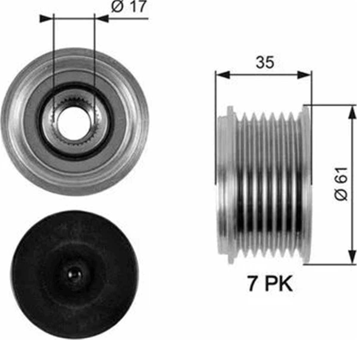 MERCEDES W203-209-211 2002-2011 ALTERNATÖR KASNAGI A6461500260