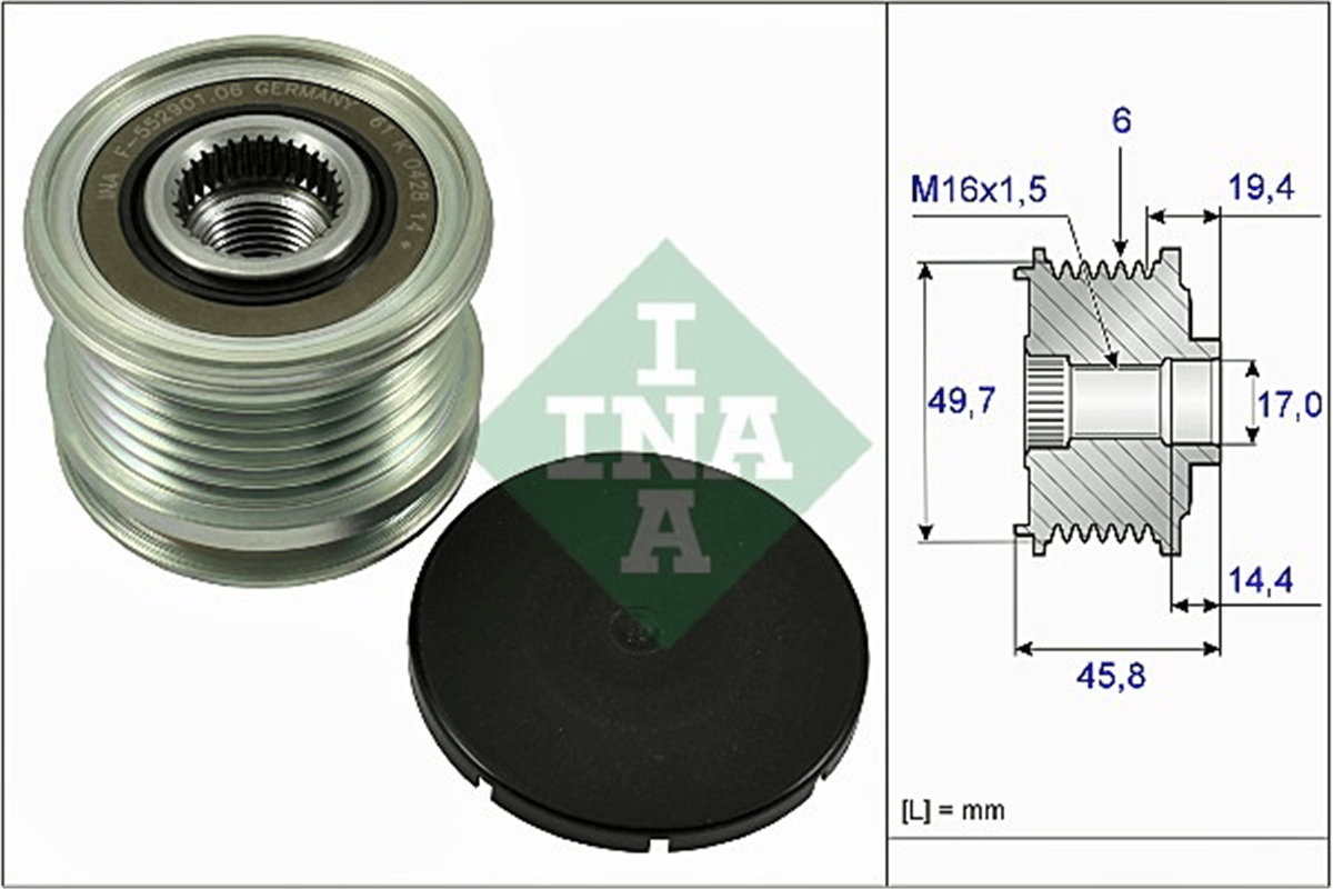 MERCEDES W204-205-212-222-172-447-639-906 SPRINTER 2006 SONRASI ALTERNATÖR KASNAGI A6461550115