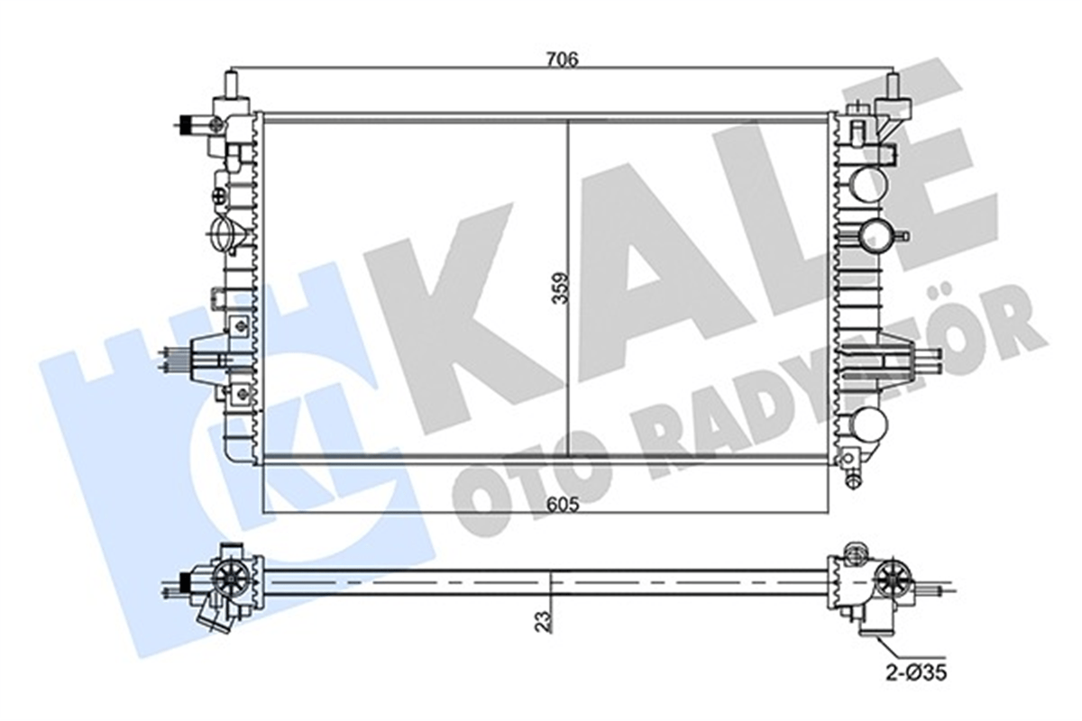 OPEL ASTRA H ZAFIRA B 2004 SONRASI SU RADYATÖRÜ 1300266