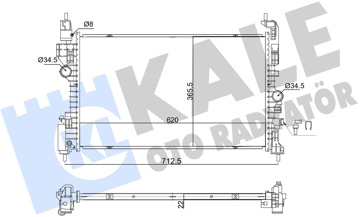 OPEL CORSA E 2015 SONRASI SU RADYATÖRÜ 39059781