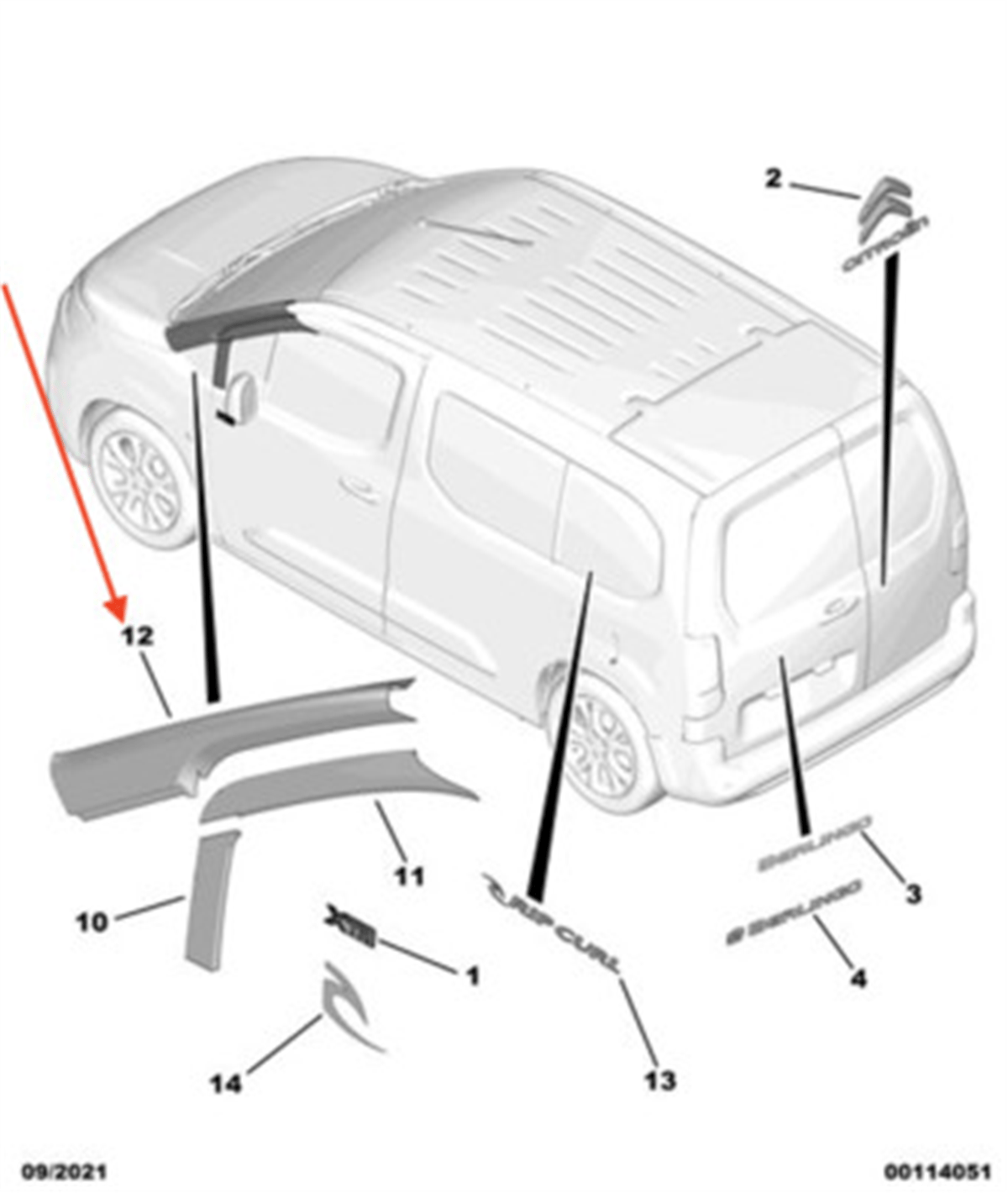 PSA 1997-2000 ÖN CAM YAPISKAN DEKORU SAG