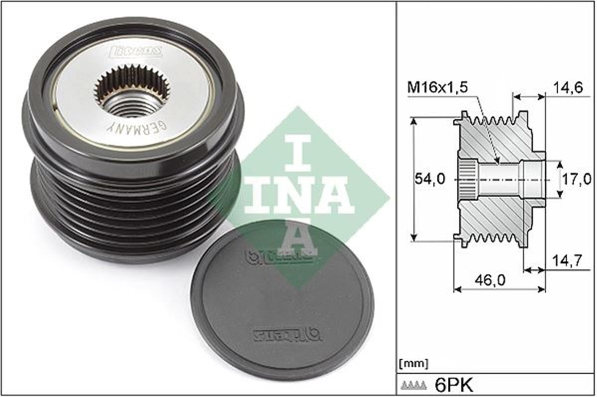 PSA INA INA 535 0308 10 ALTERNATÖR KASNAGI 2012- 208/2008/301/3008 1.6 HDI