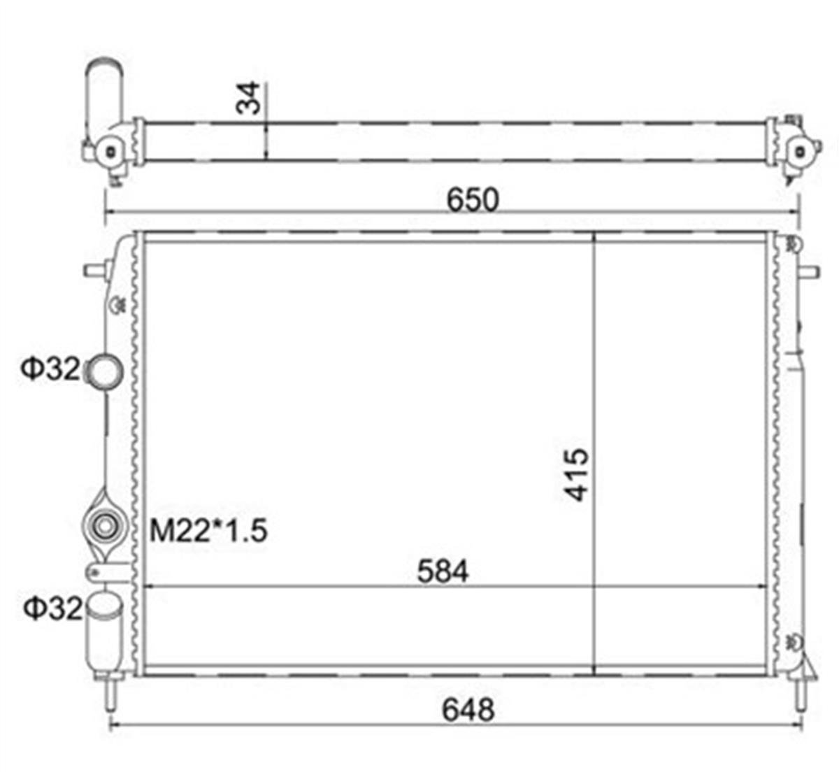 RENAULT M.MARELLI MAG 359000300890 SU RADYATÖRÜ 97- MGN I-SCENIC I K4M-K7M