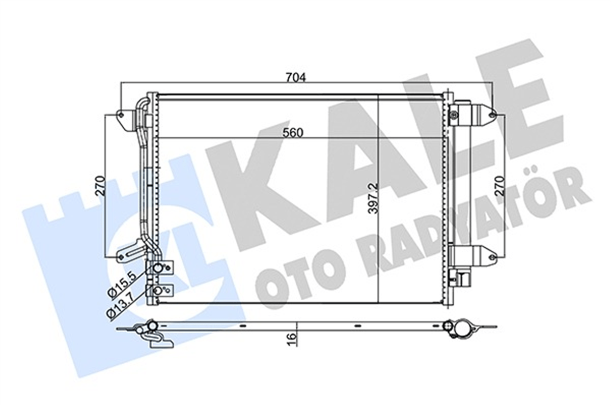 VOLKSWAGEN JETTA 2010 SONRASI KLIMA RADYATÖRÜ 5C0820411