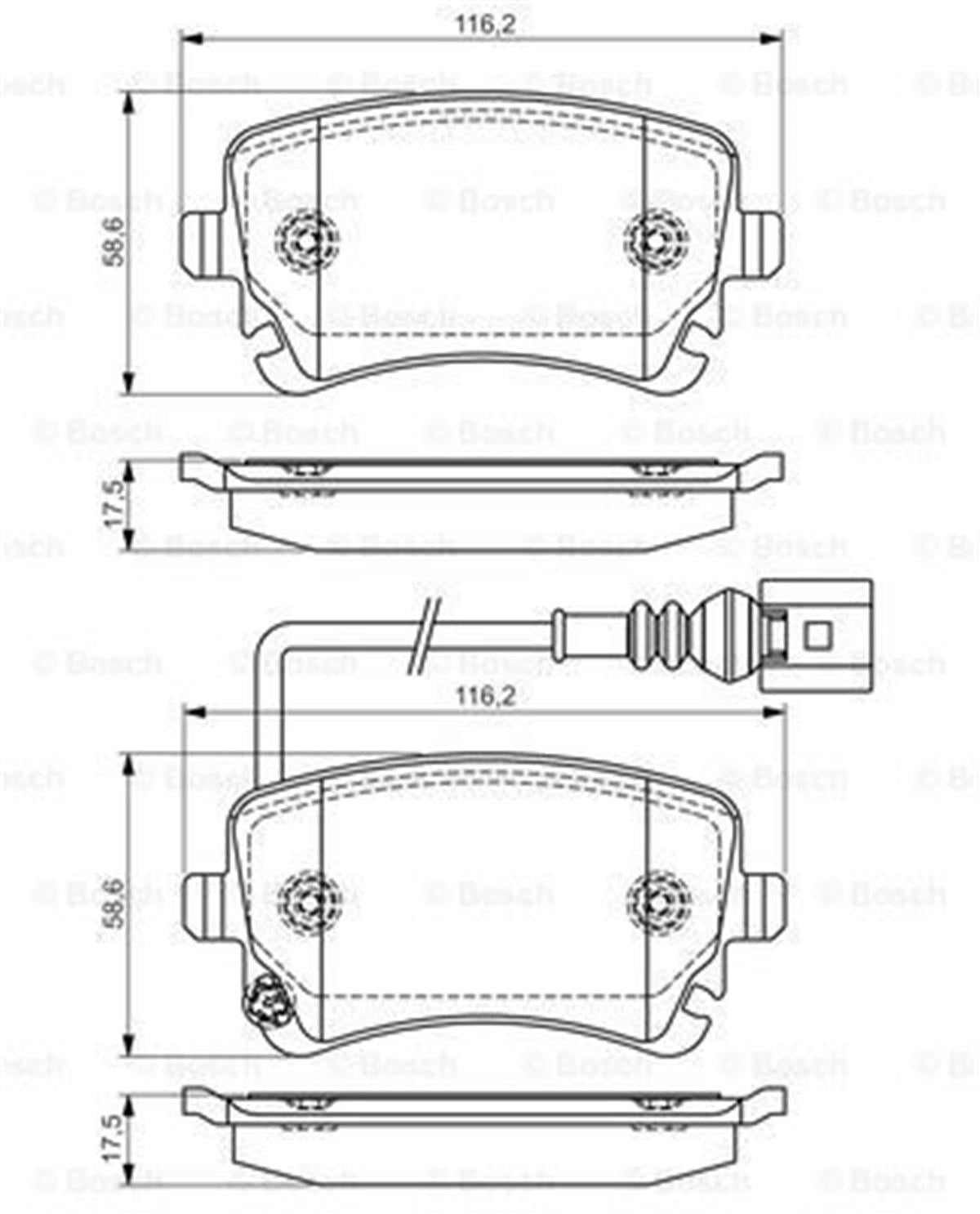 VW BOSCH BCH 0986495094 FREN BALATASI ARKA 04-