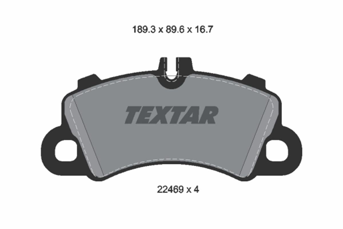 VW TEXTAR TX 2246901 FREN BALATASI ÖN 17- CAYENNE-MACAN BM