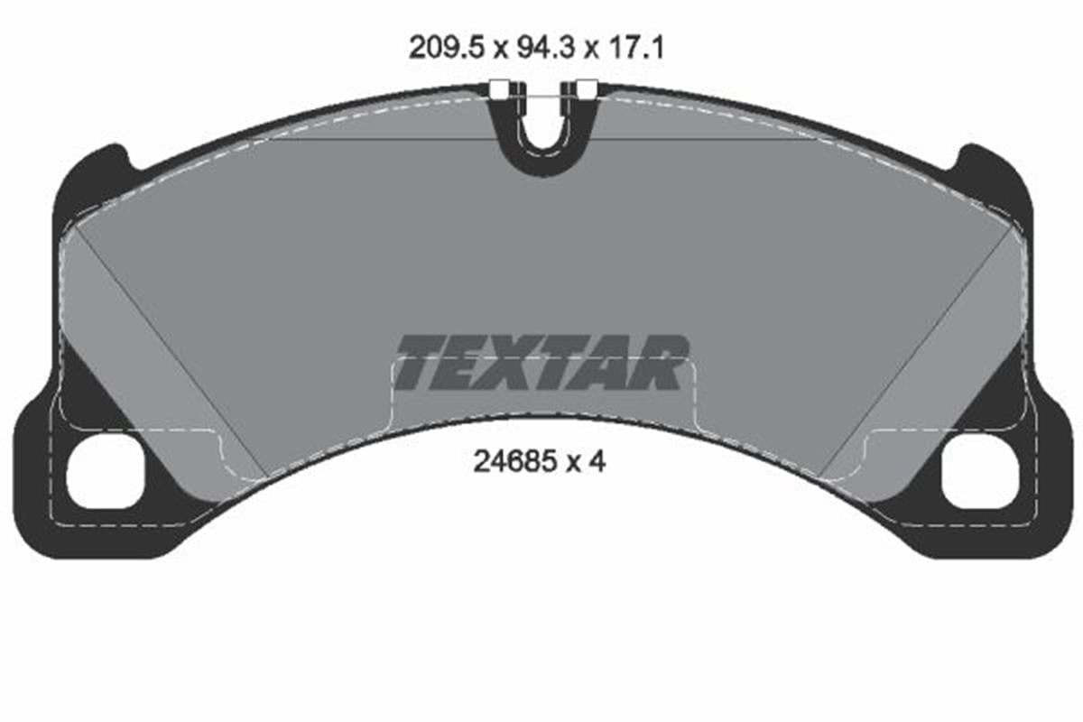 VW TEXTAR TX 2468501 FREN BALATASI ÖN 10- TOUAREG-Q7-CAYENNE-PANAMERA BM