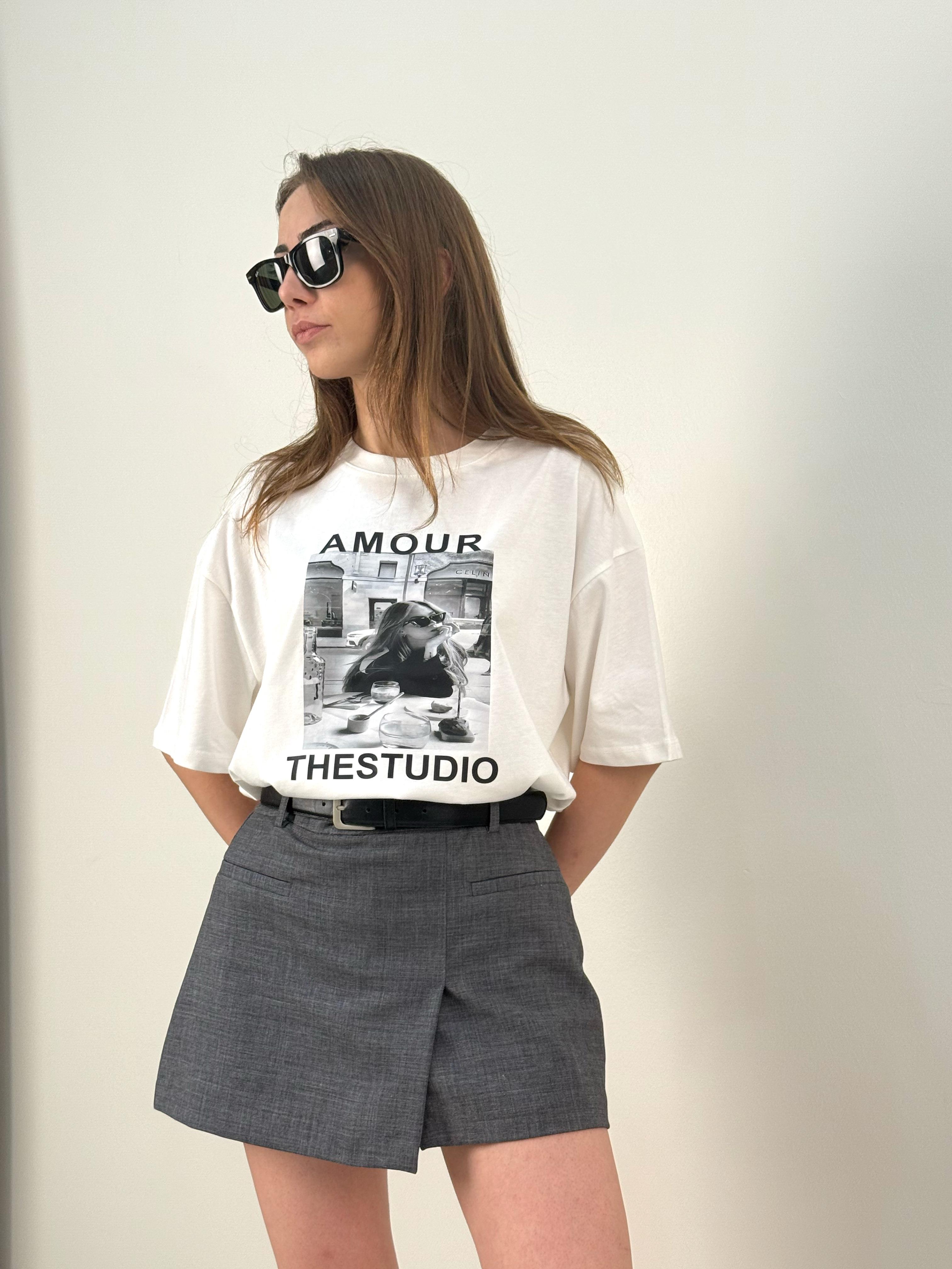 Amour Baskılı T-shirt