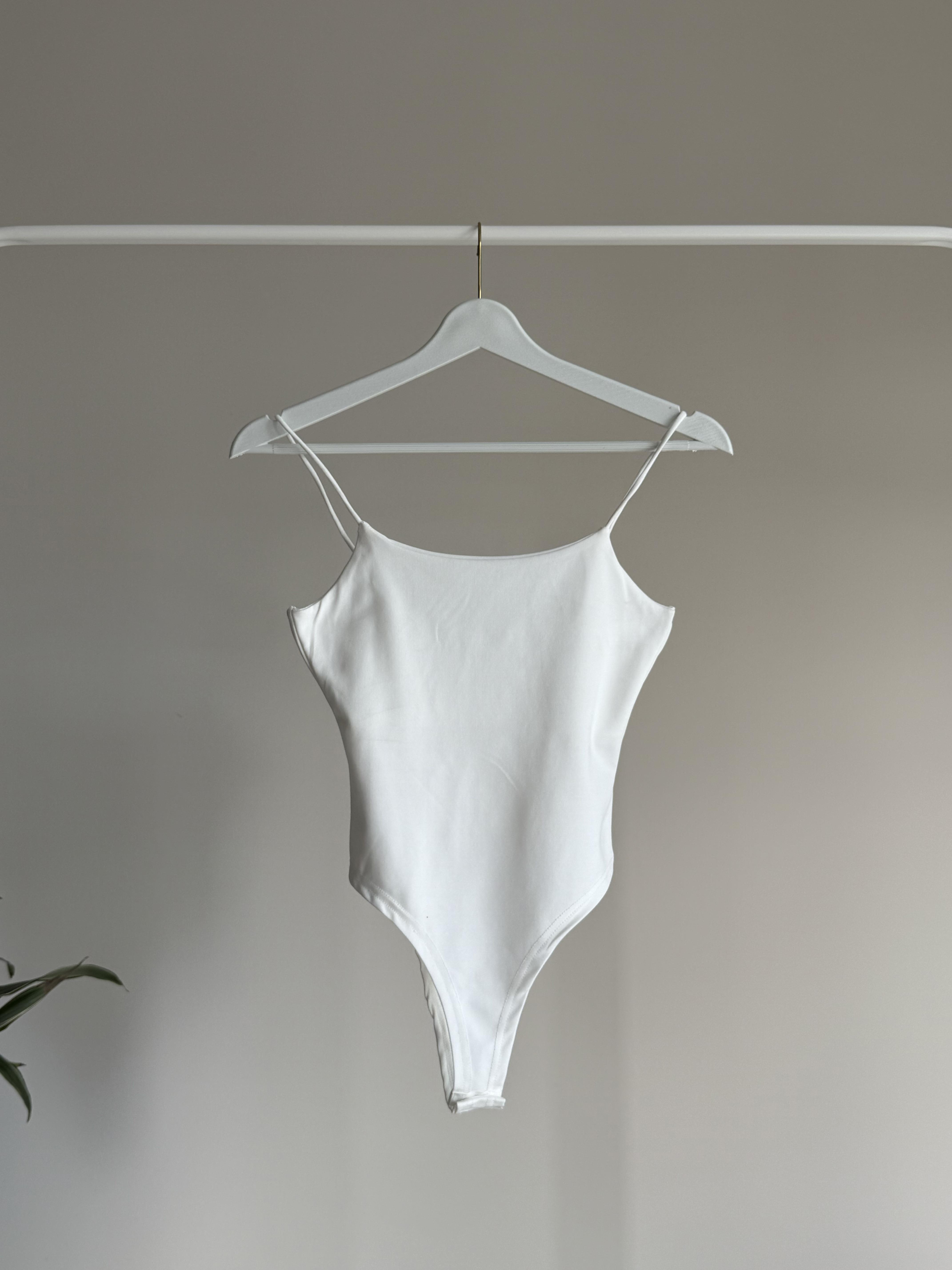 Beyaz Askılı Bodysuit