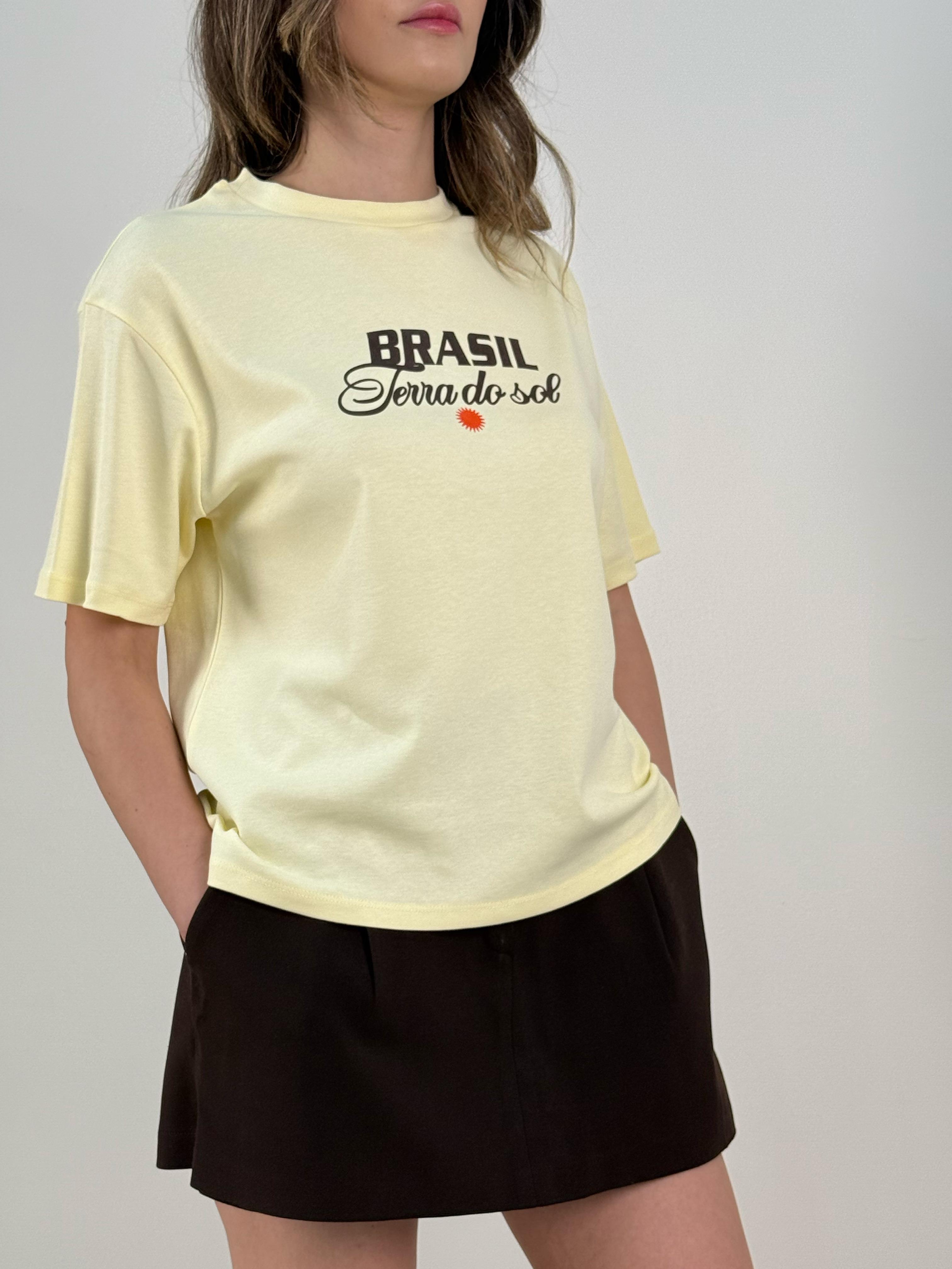 Brasil Baskılı T-shirt