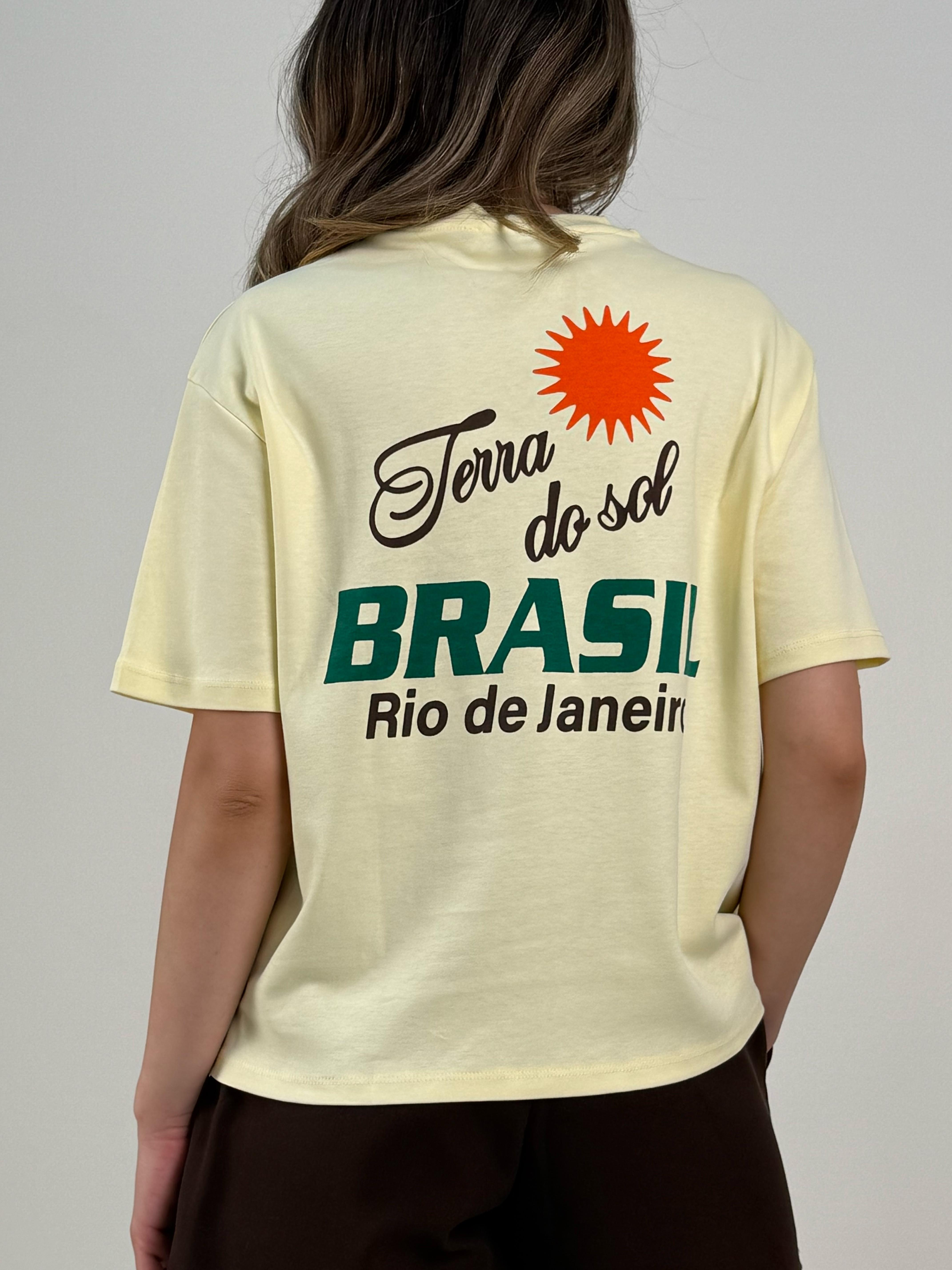 Brasil Baskılı T-shirt