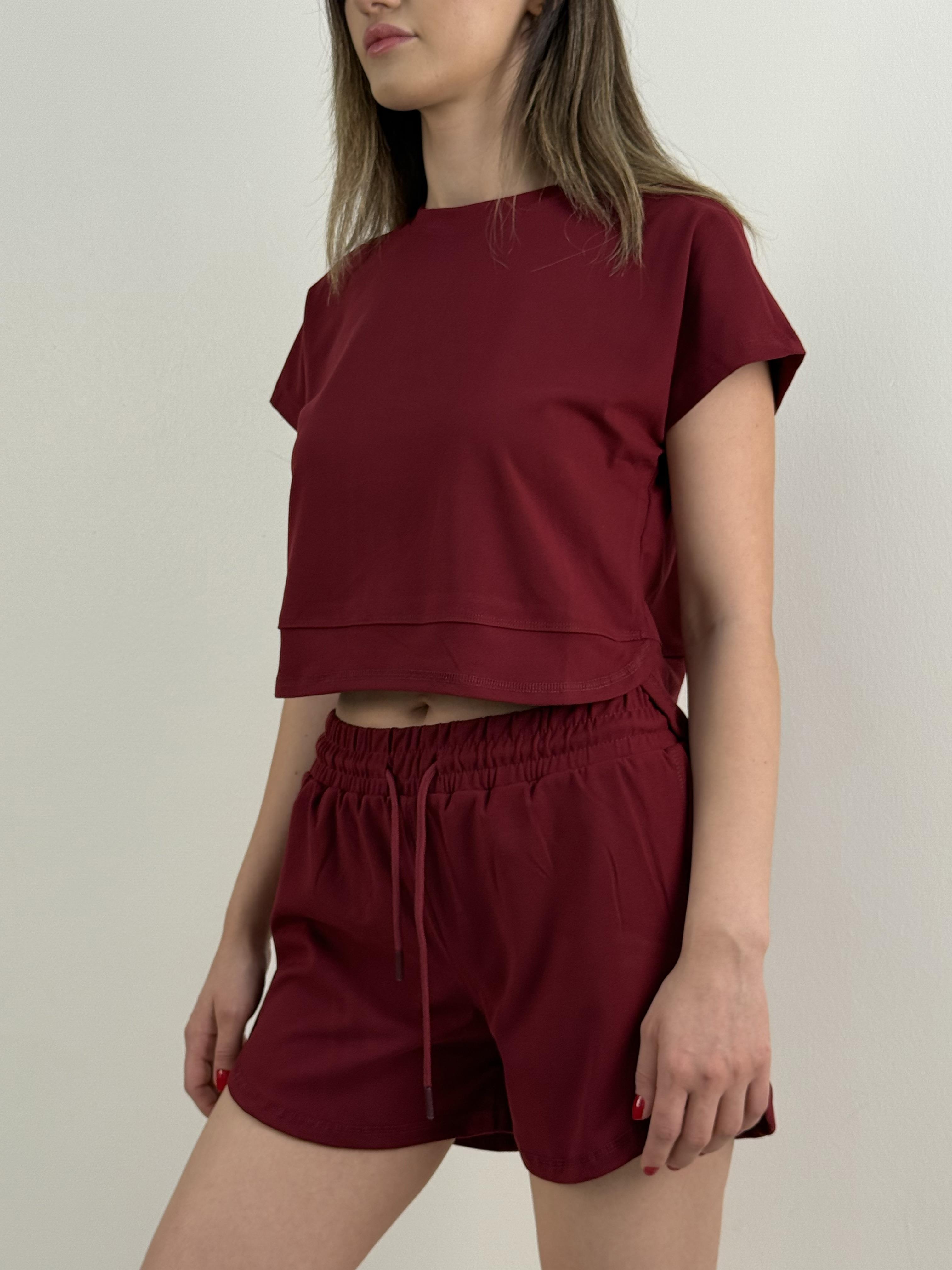 KIRMIZI ŞORT T-SHIRT TAKIM