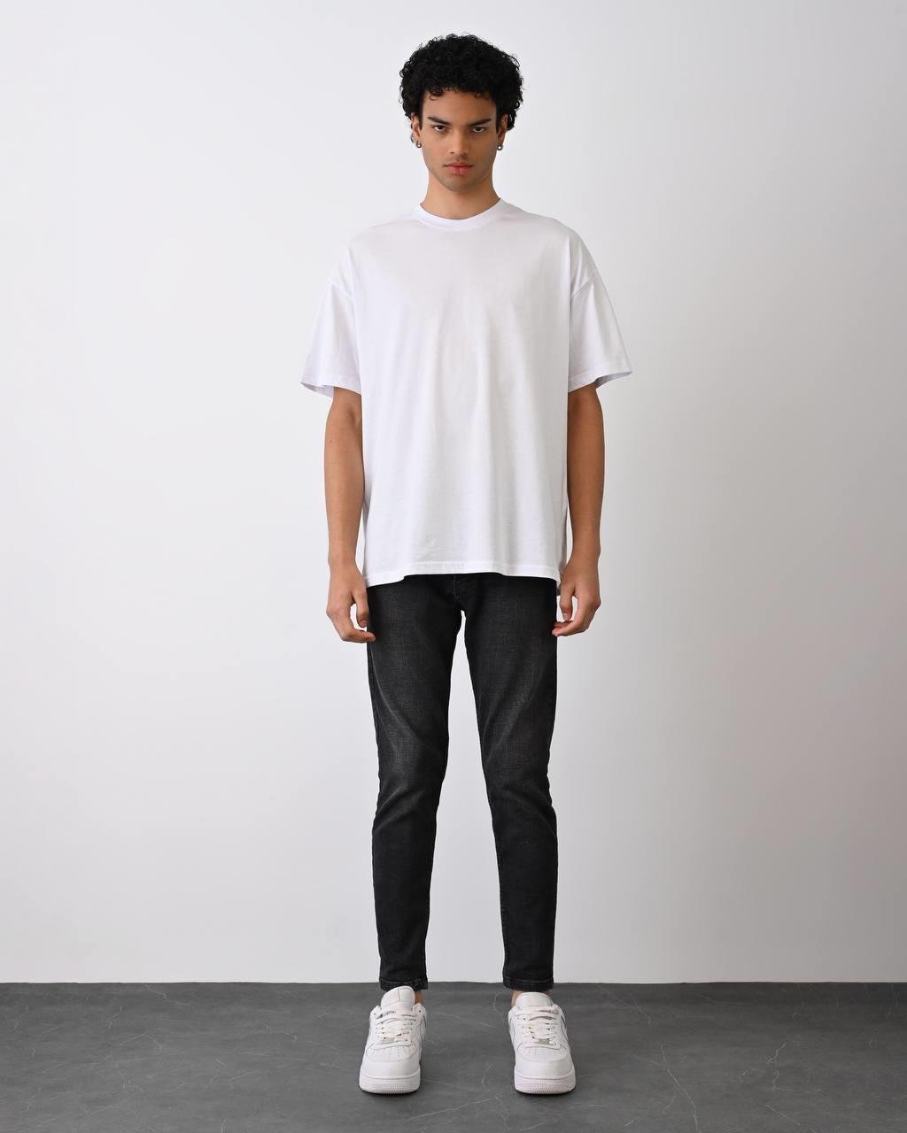 Oversize Basic Tshirt Beyaz