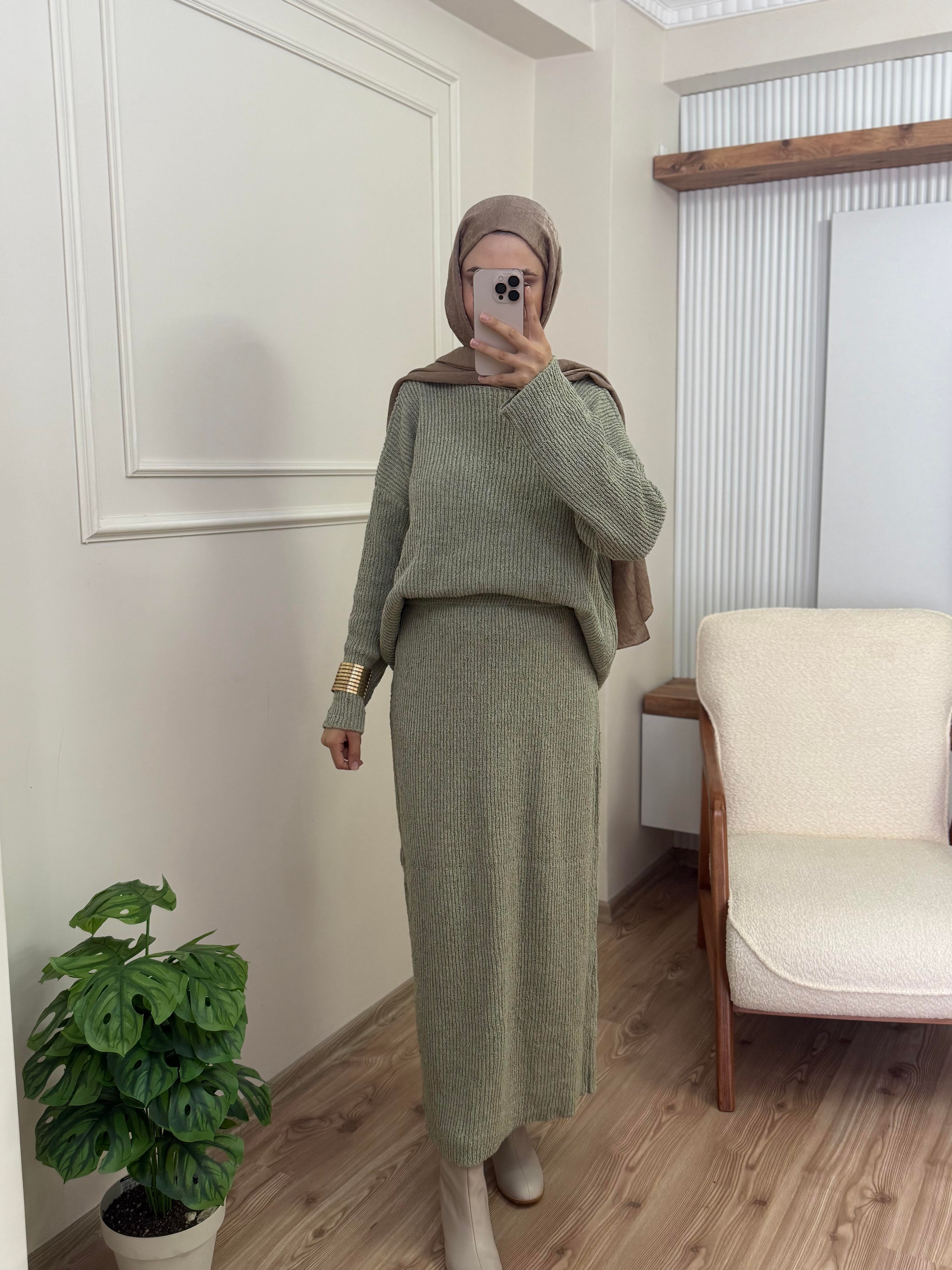 Asel Triko Etek Takım | Mint Yeşili