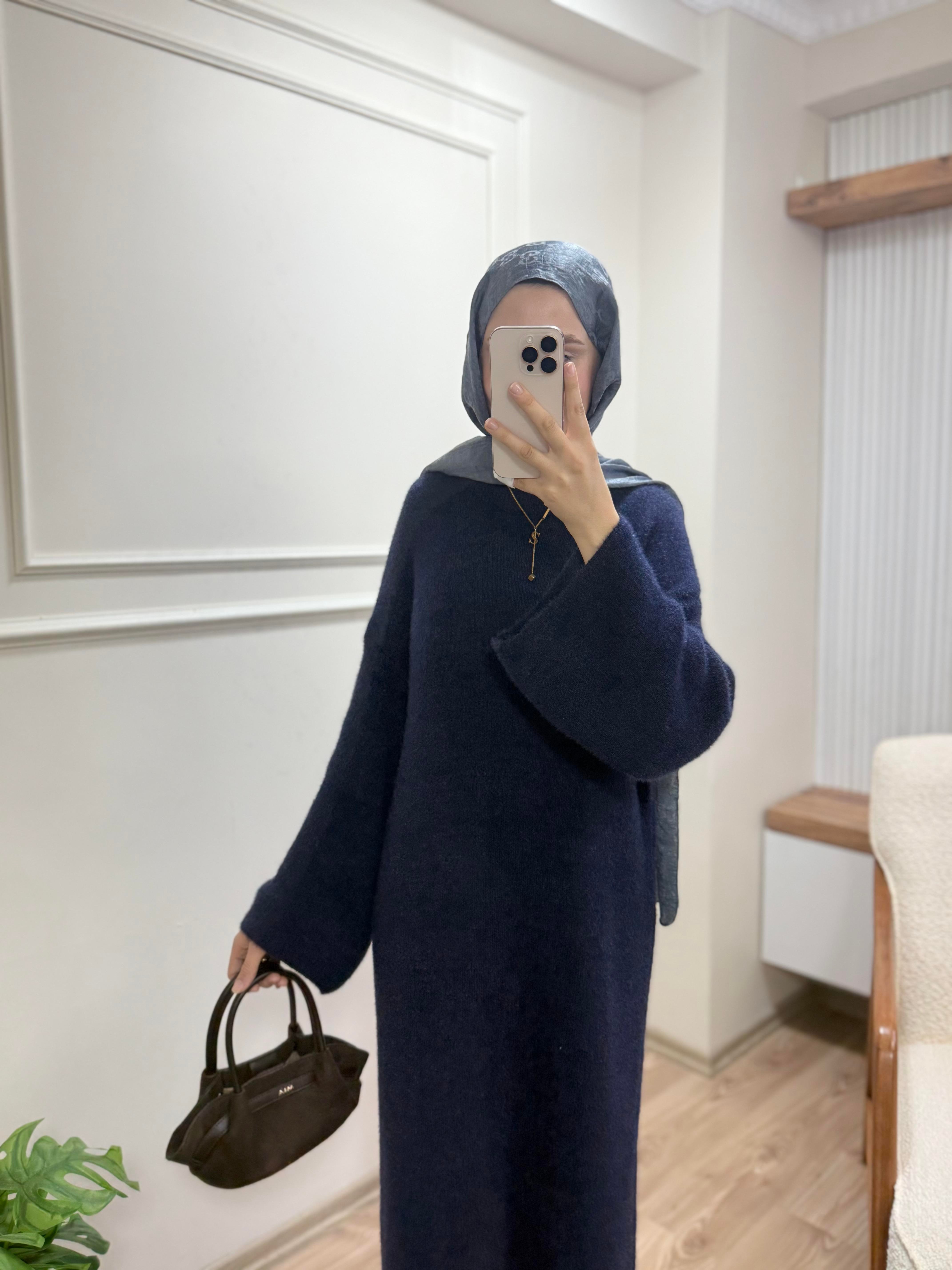Melek Yumoş Elbise | Lacivert
