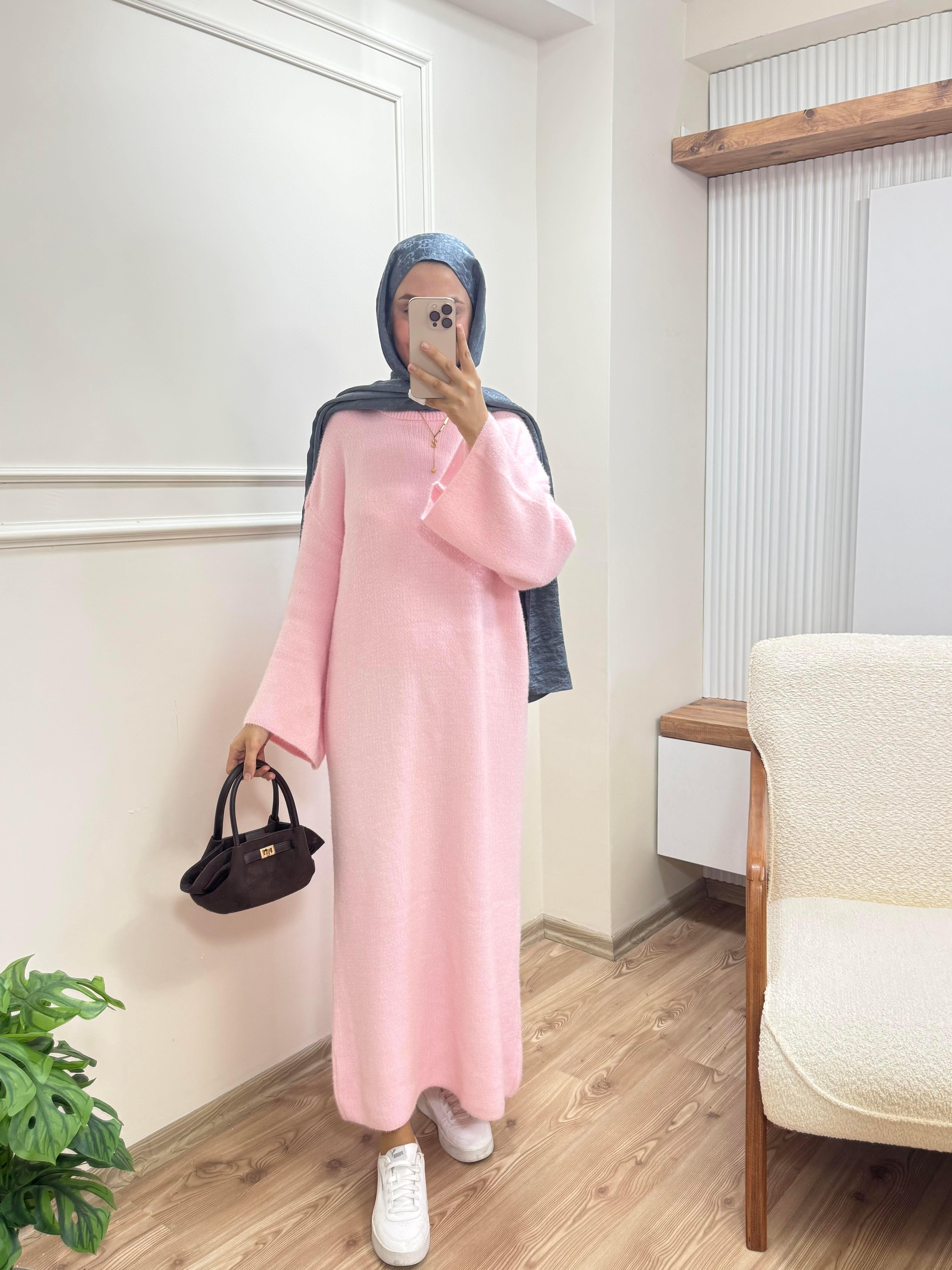 Melek Yumoş Elbise | Pembe