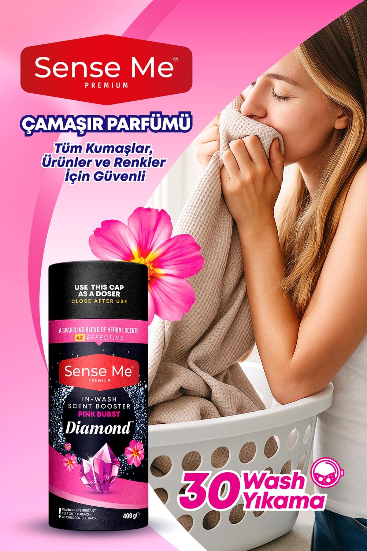 Sense Me Diamond Pink Burst – In-Wash Scent Booster Çamaşır Parfümü