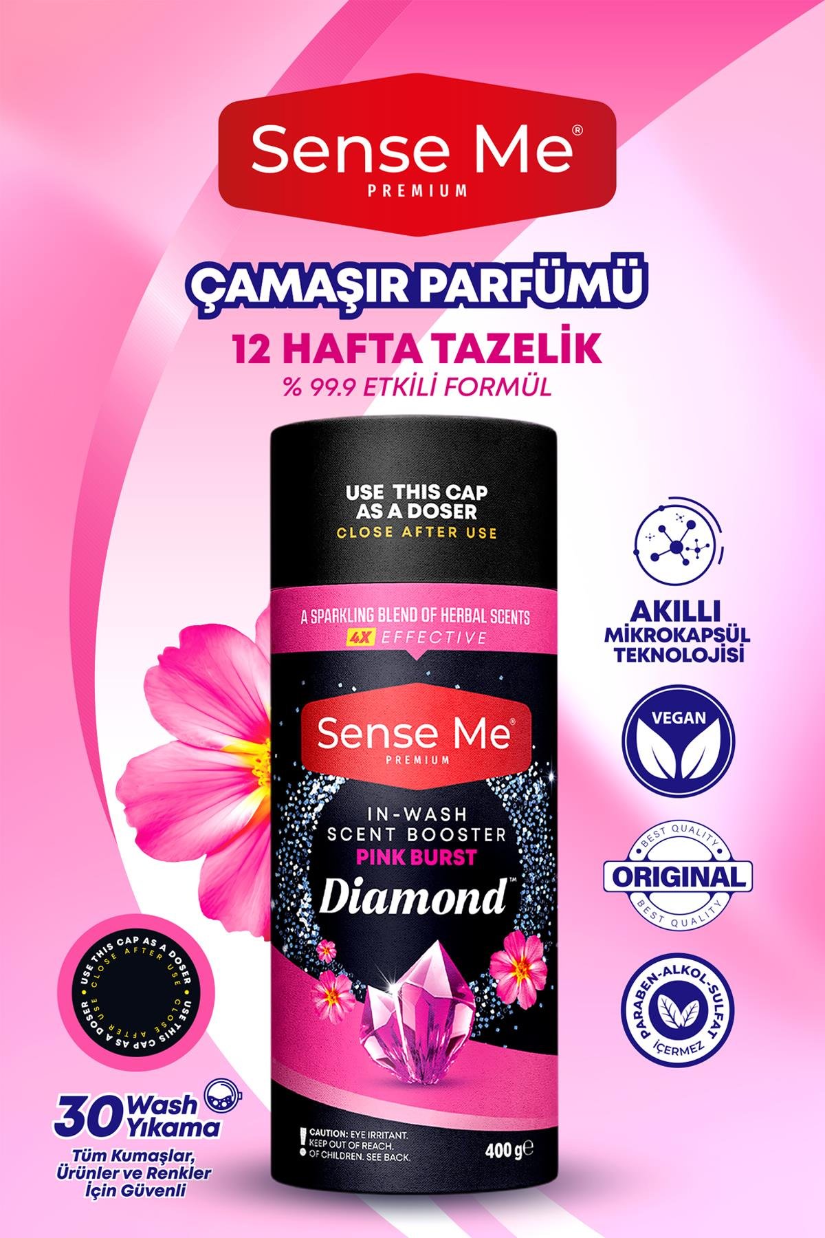 Sense Me Diamond Pink Burst – In-Wash Scent Booster Çamaşır Parfümü